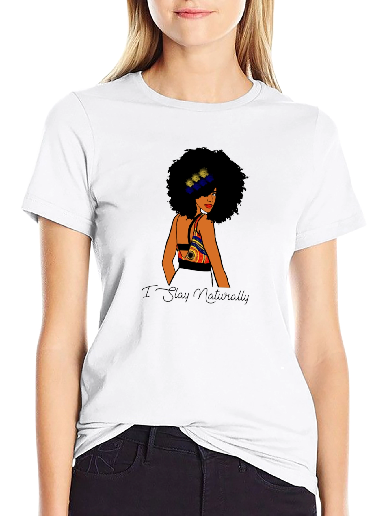 I Stay Naturally Black Queen Tee