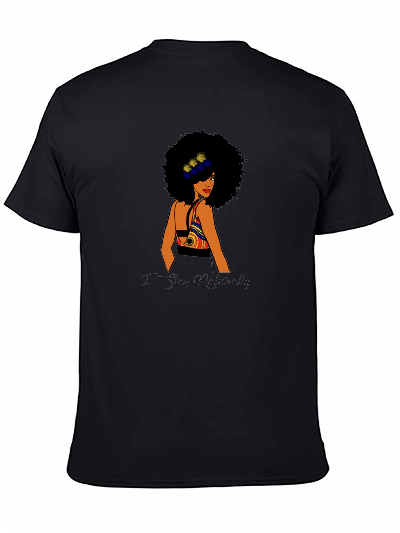 I Stay Naturally Black Queen Tee
