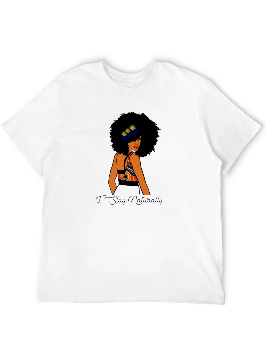 I Stay Naturally Black Queen Tee