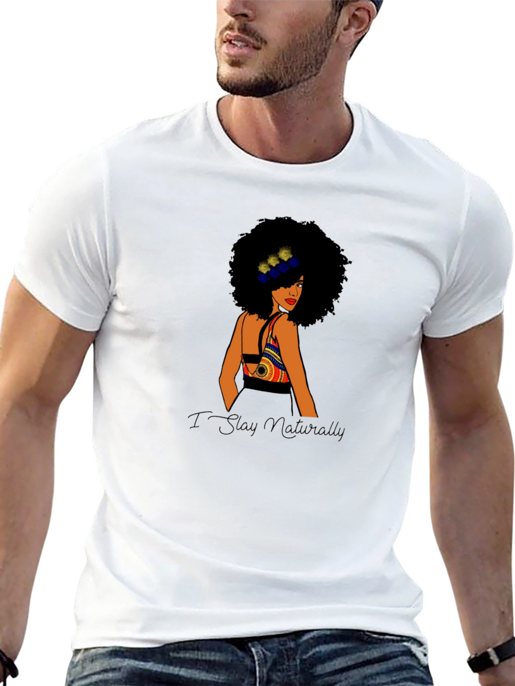 I Stay Naturally Black Queen Tee
