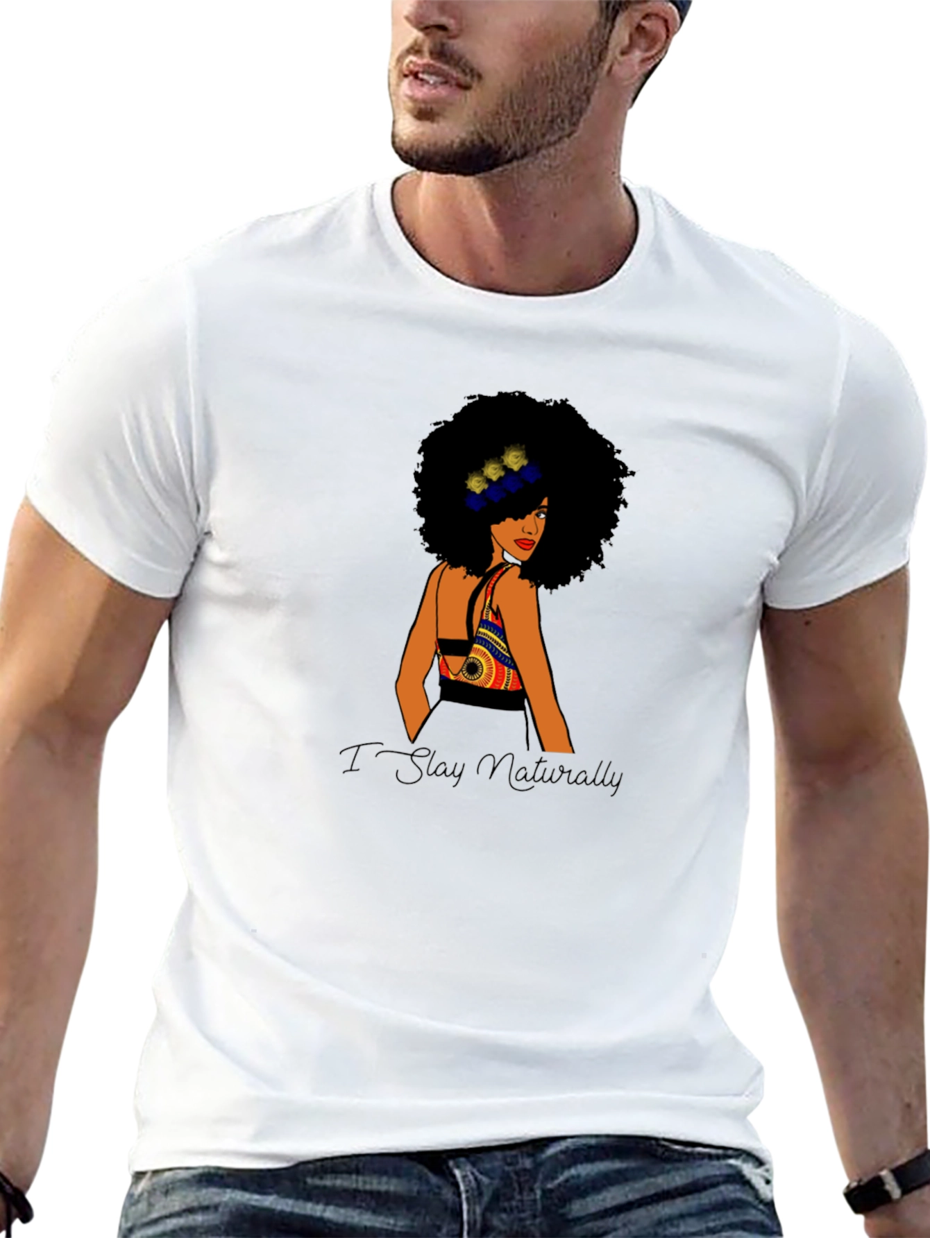 I Stay Naturally Black Queen Tee