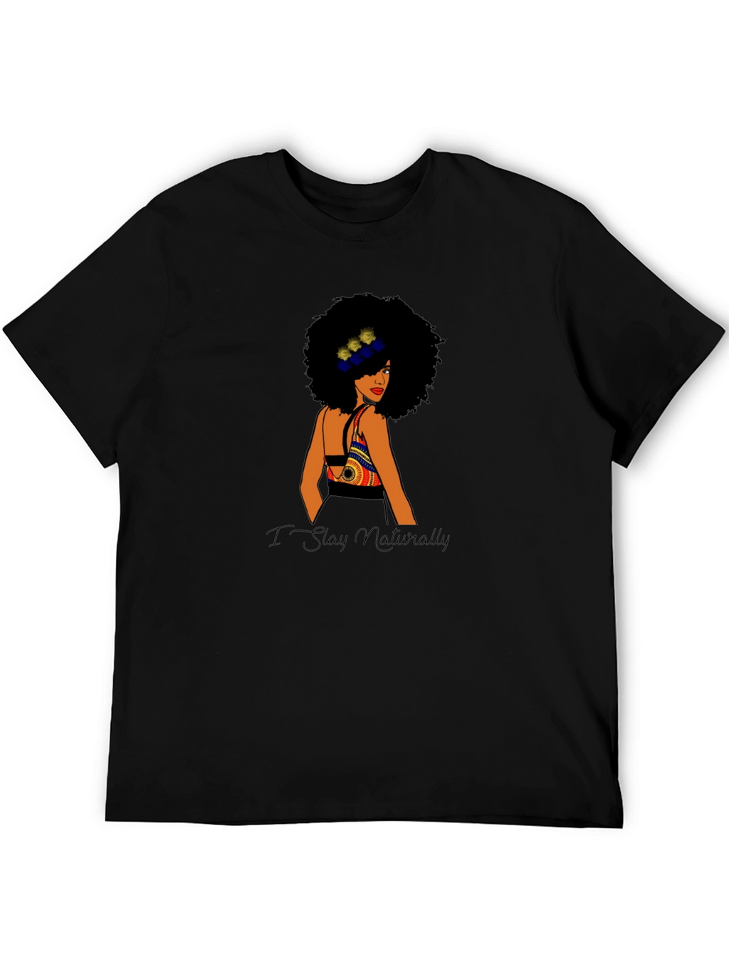 I Stay Naturally Black Queen Tee