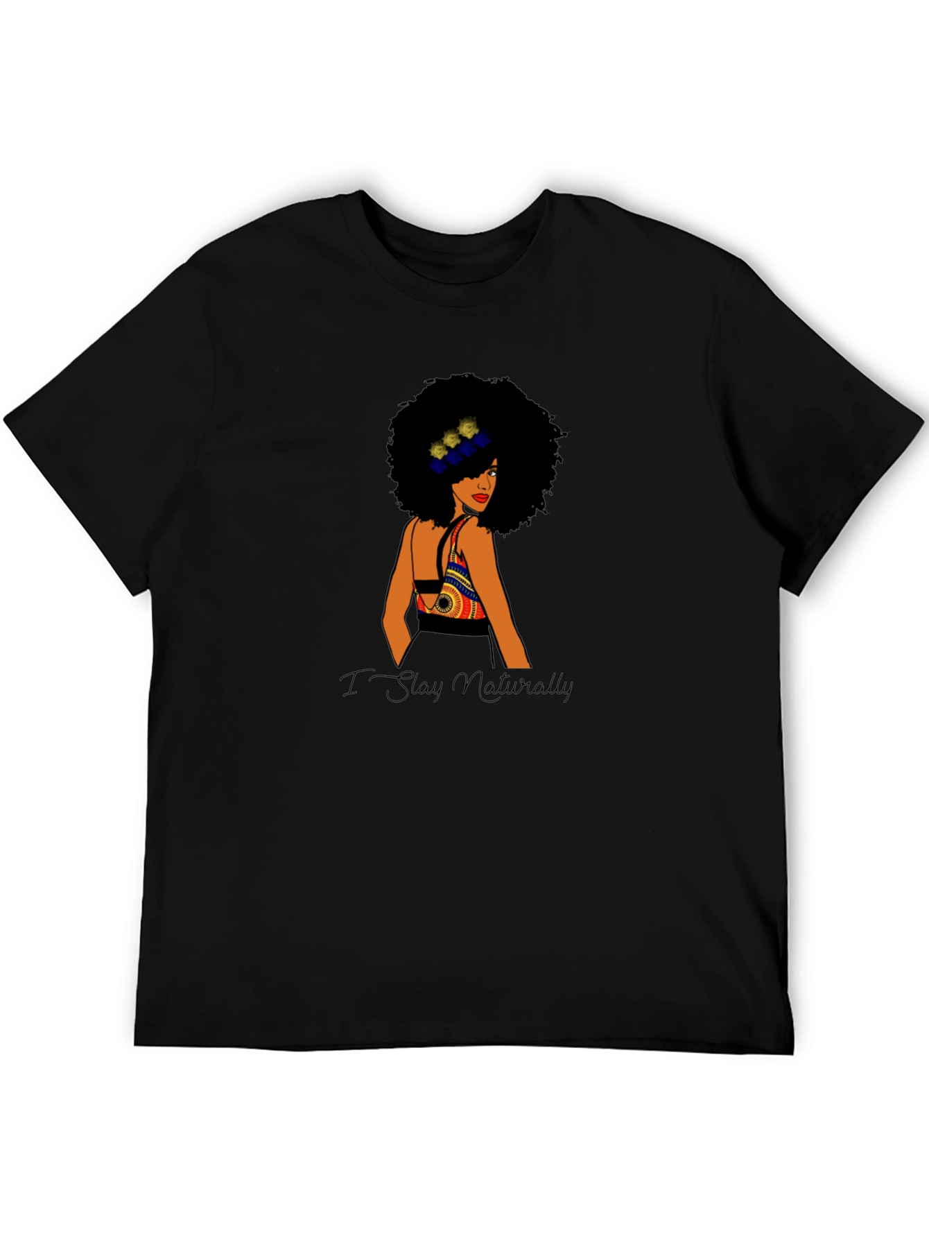 I Stay Naturally Black Queen Tee