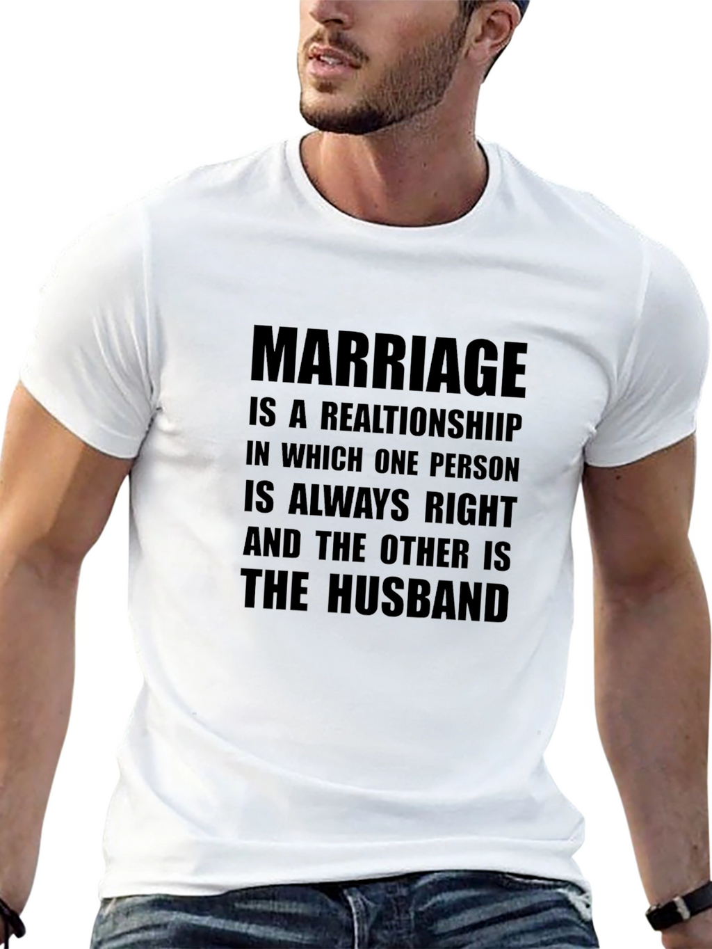Marriage Humor T-Shirt Husband Always Right