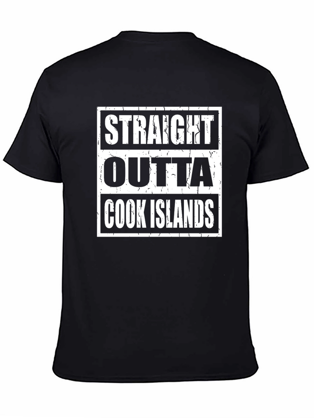 Straight Outta Cook Islands Black T-Shirt