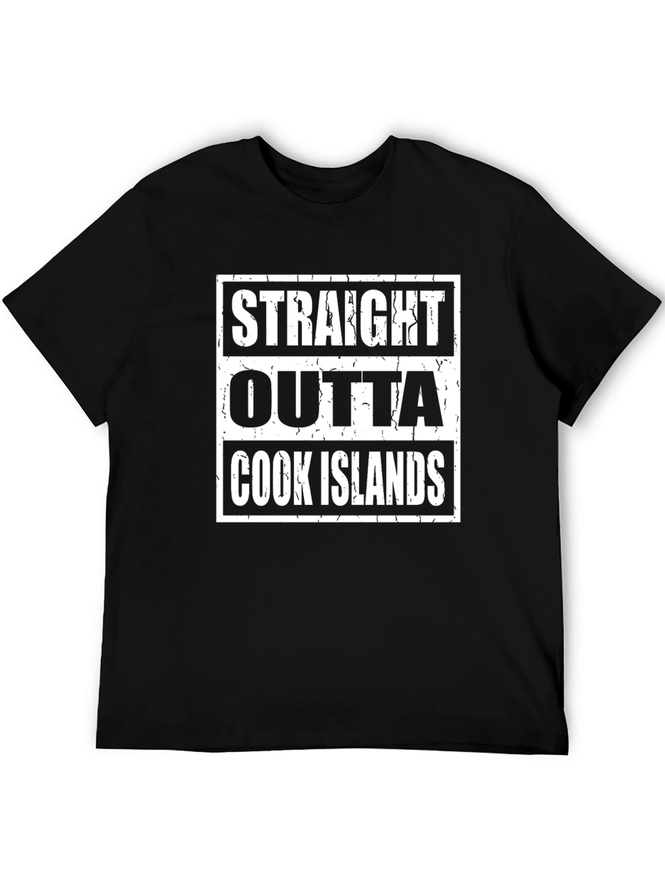 Straight Outta Cook Islands Black T-Shirt