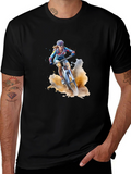 Mountain Biker T-Shirt - Black Cotton Tee