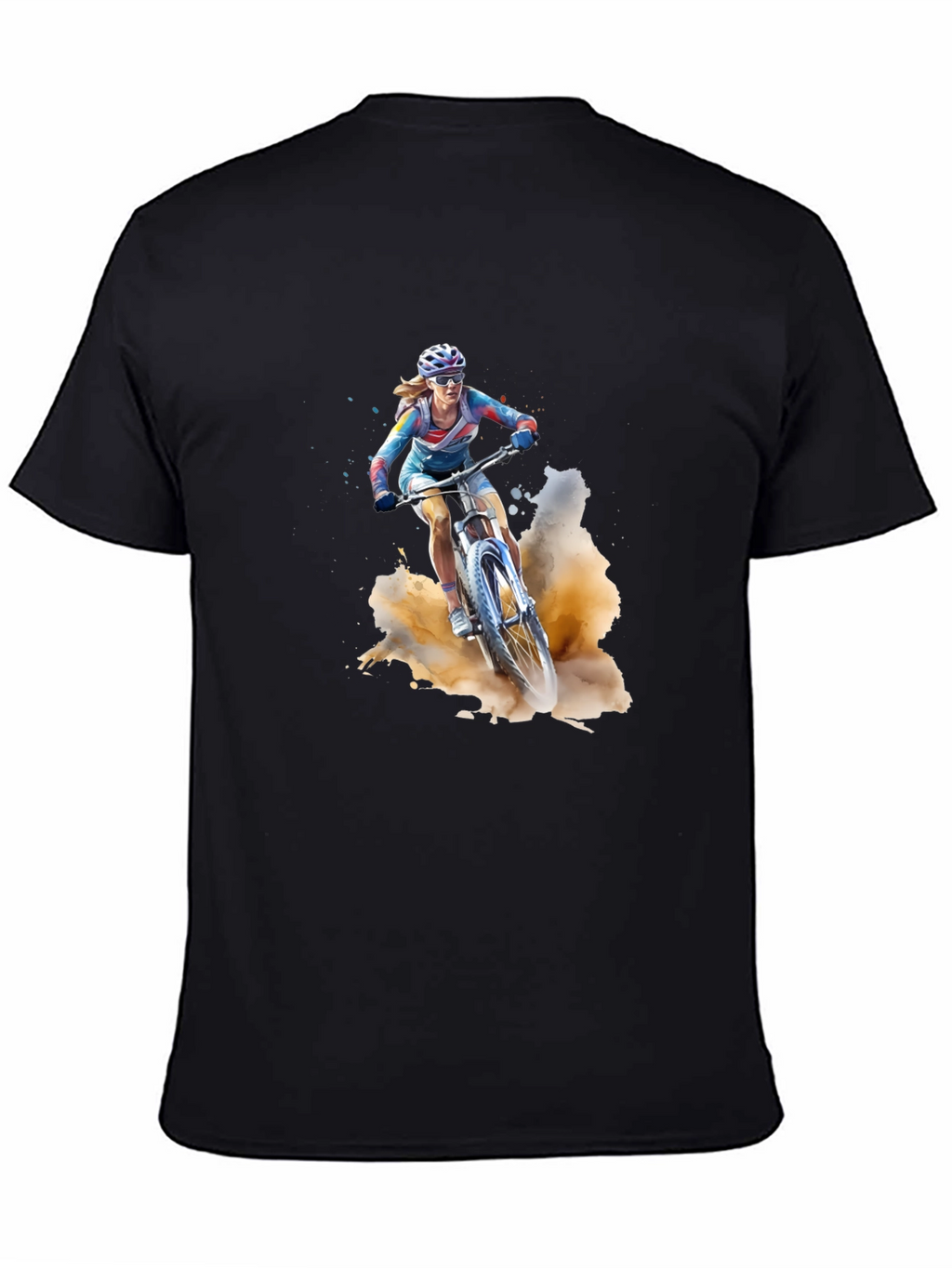 Mountain Biker T-Shirt - Black Cotton Tee