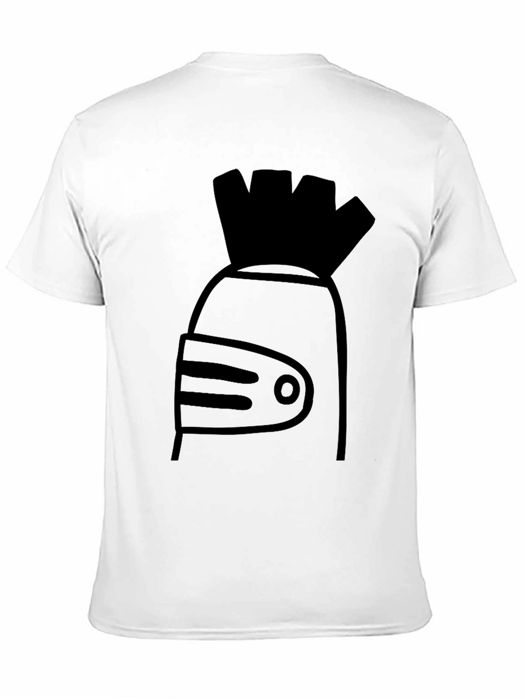 Abstract Knight Helmet Graphic Tee - Black