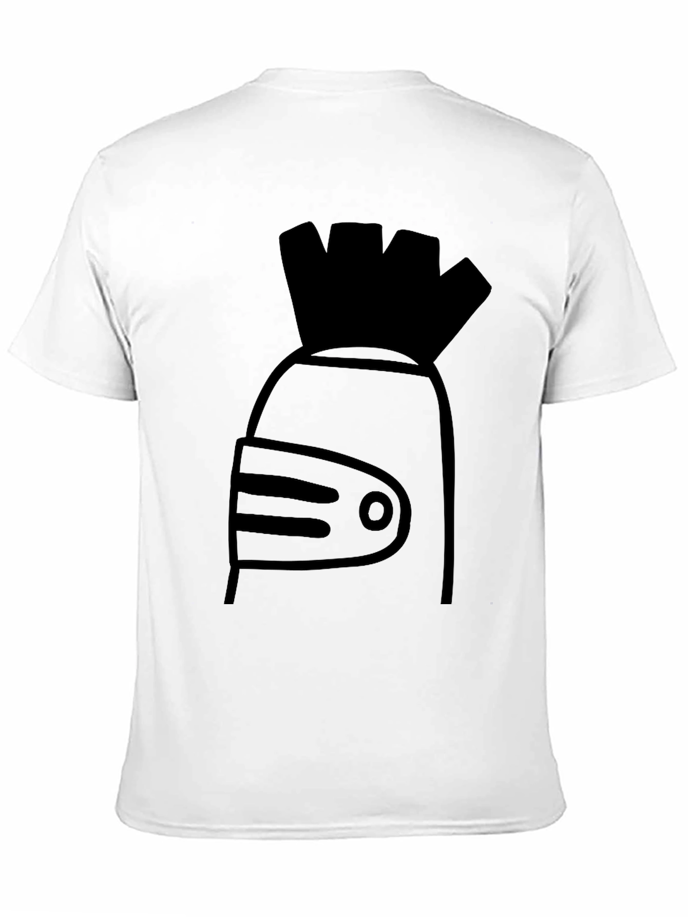 Abstract Knight Helmet Graphic Tee - Black