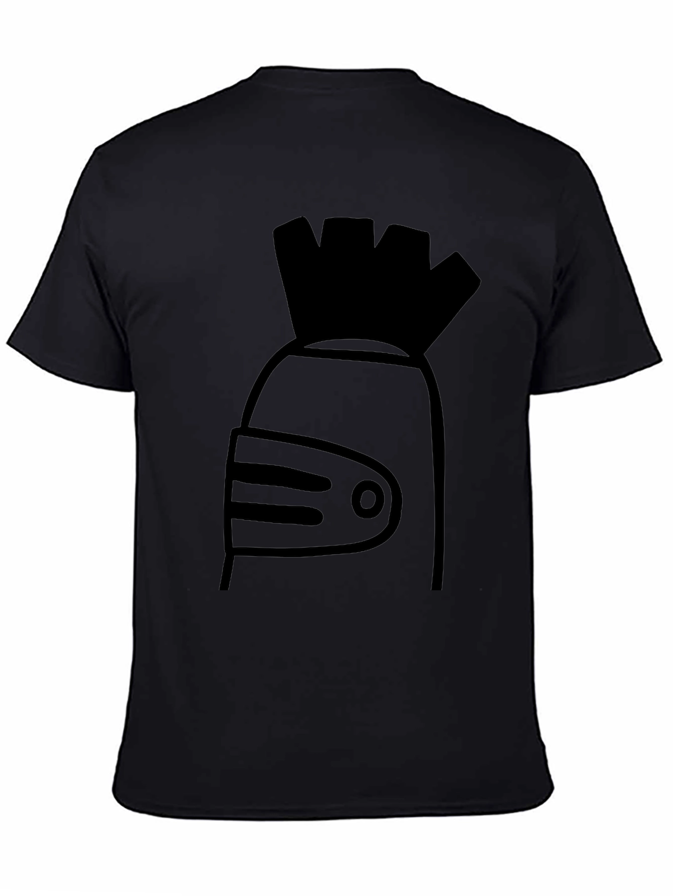 Abstract Knight Helmet Graphic Tee - Black
