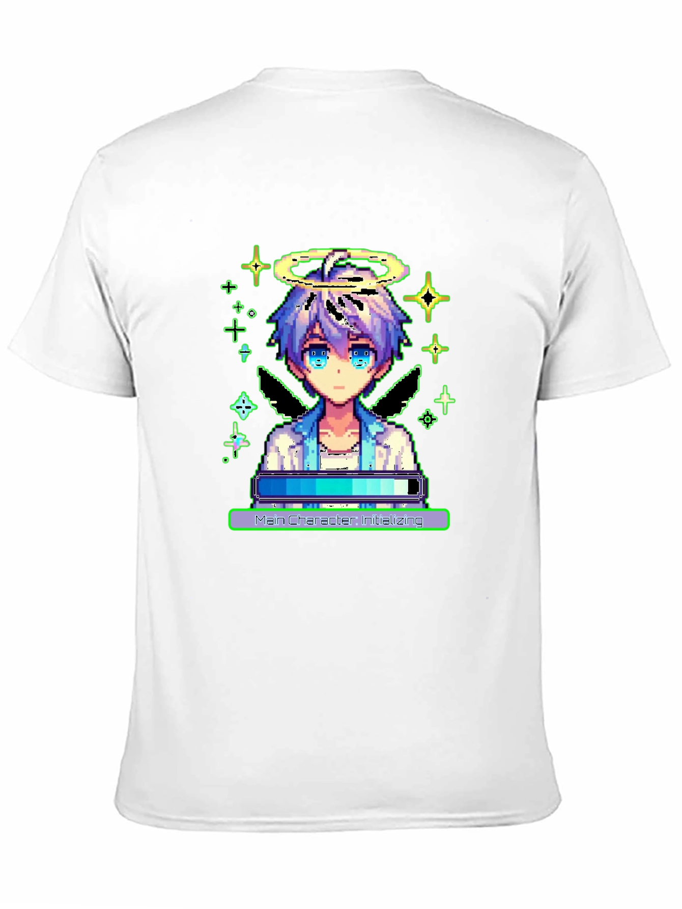 Pixel Angel Loading Black Tee