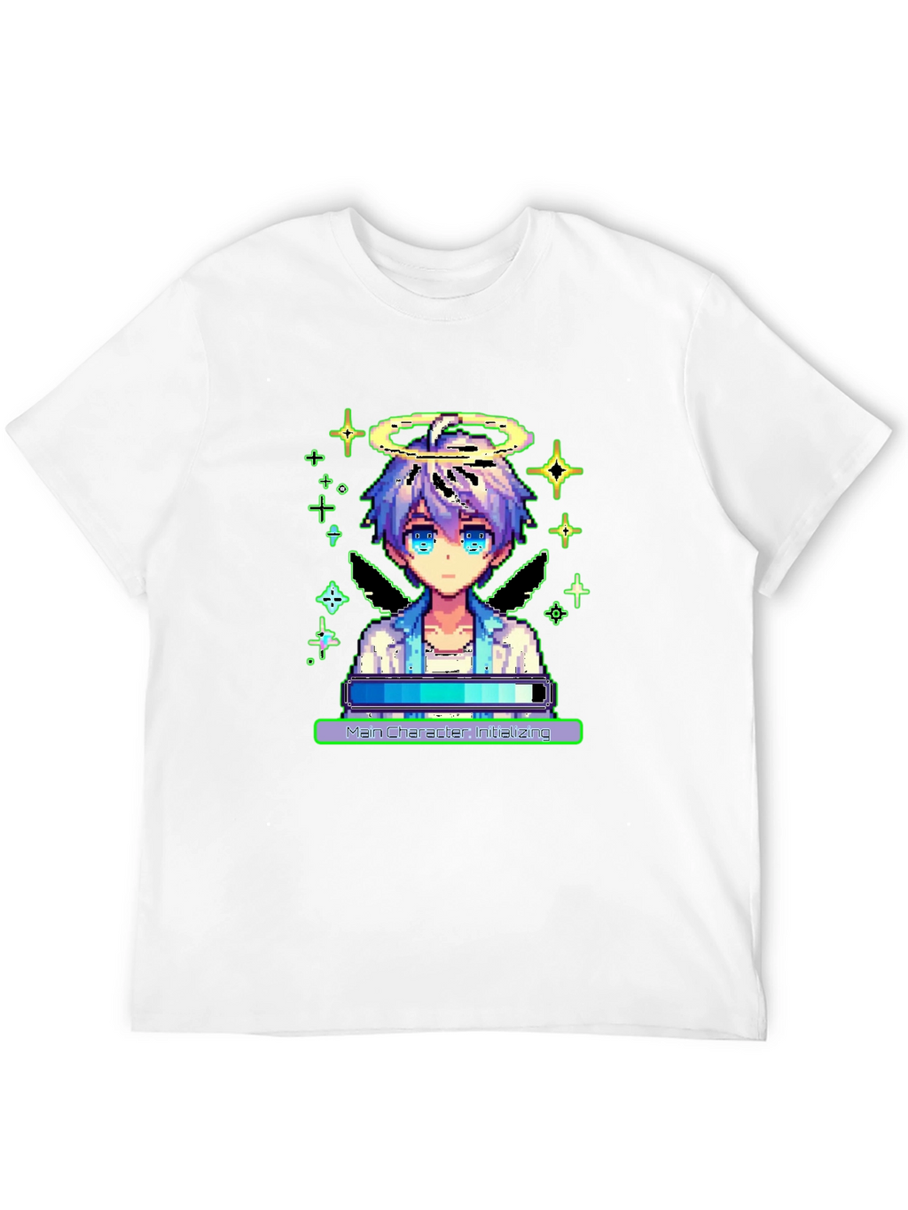 Pixel Angel Loading Black Tee