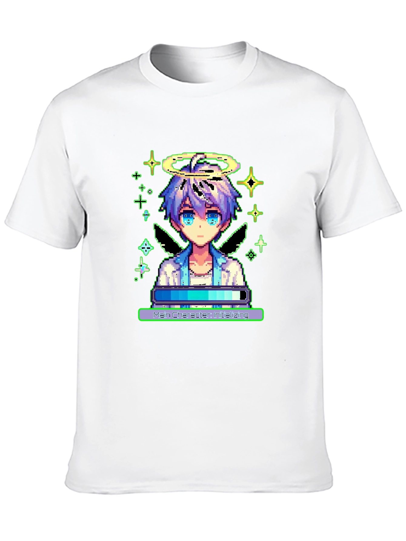 Pixel Angel Loading Black Tee