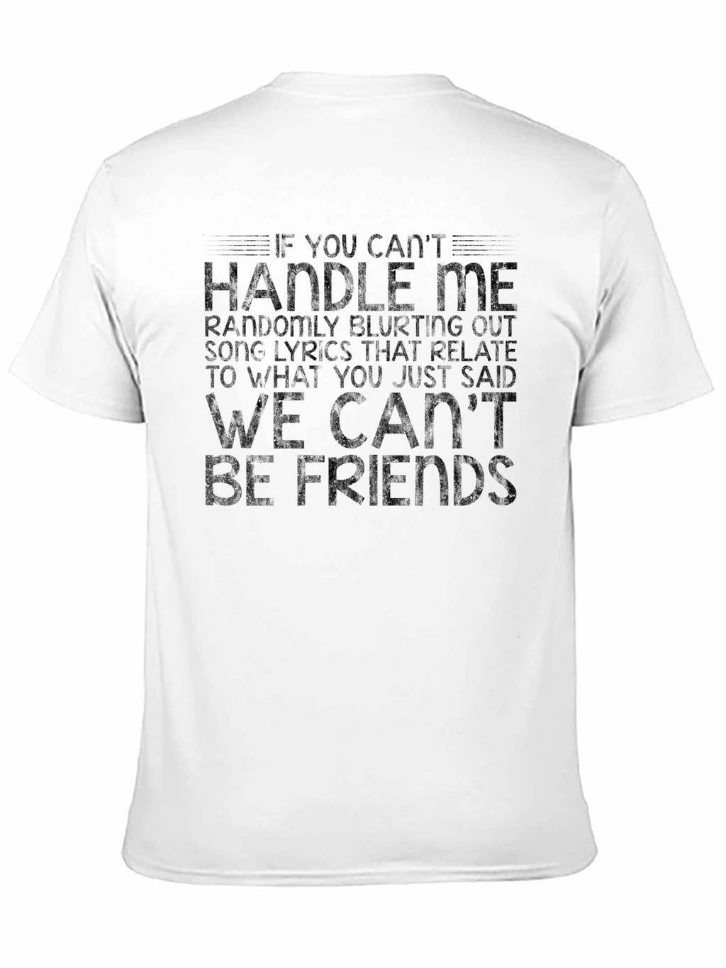 Handle Me Lyrics T-Shirt - Black Crew Neck Tee