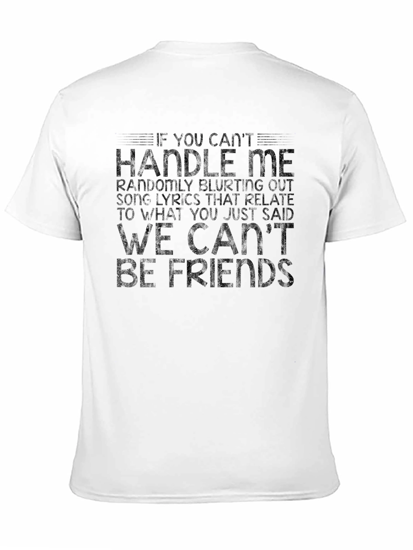 Handle Me Lyrics T-Shirt - Black Crew Neck Tee