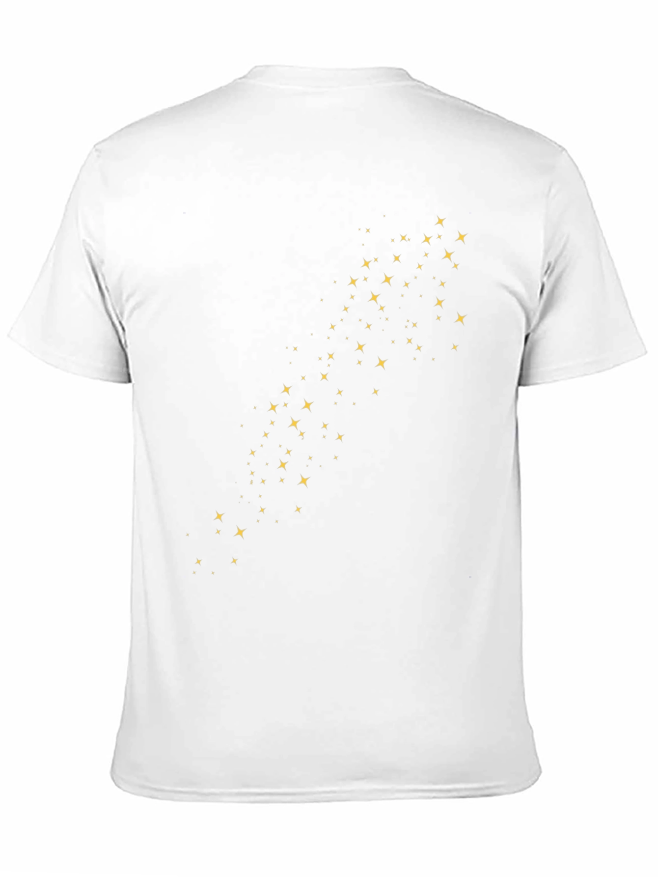 Stylish Black Tee with Golden Star Graphic