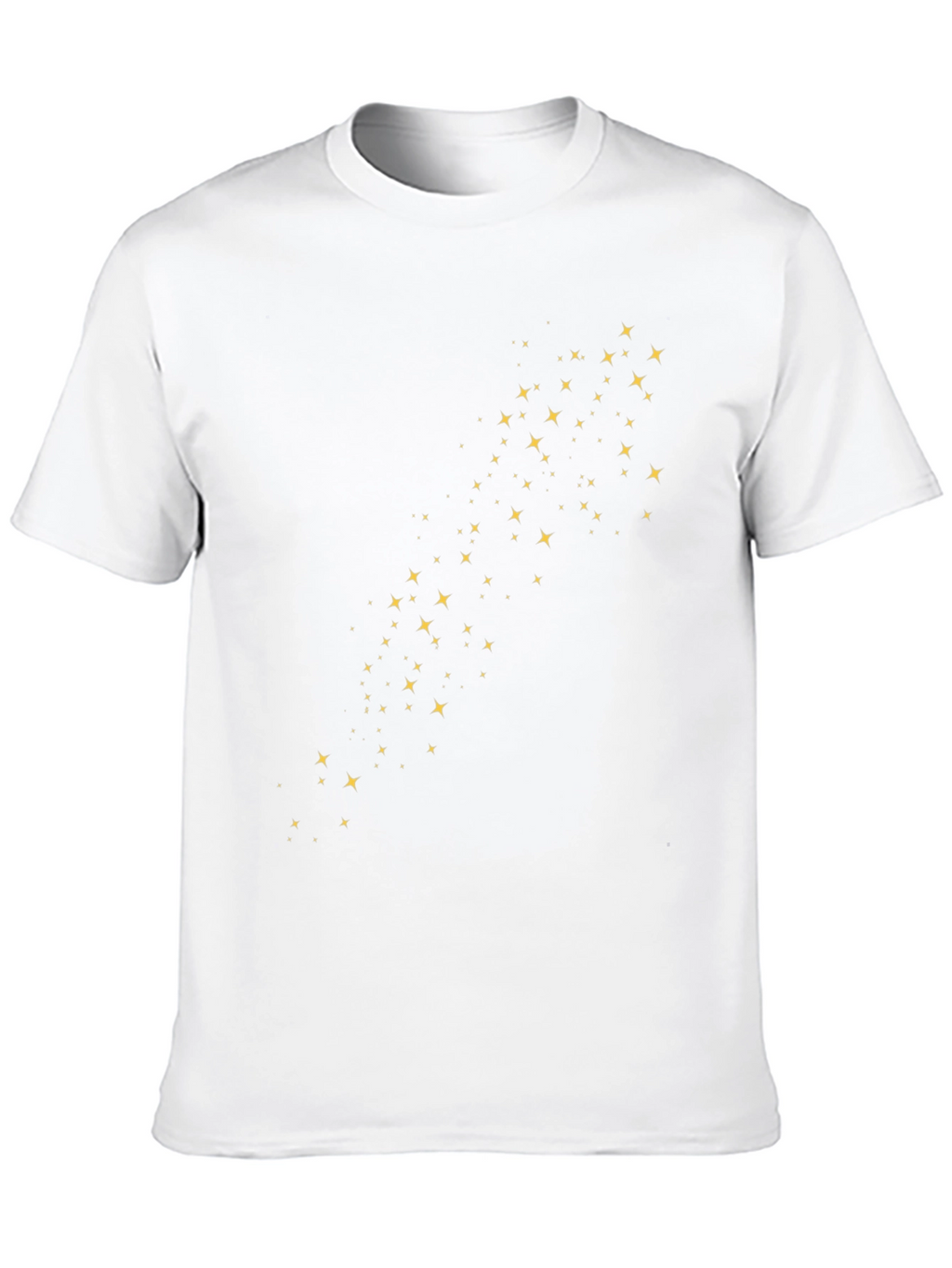 Stylish Black Tee with Golden Star Graphic