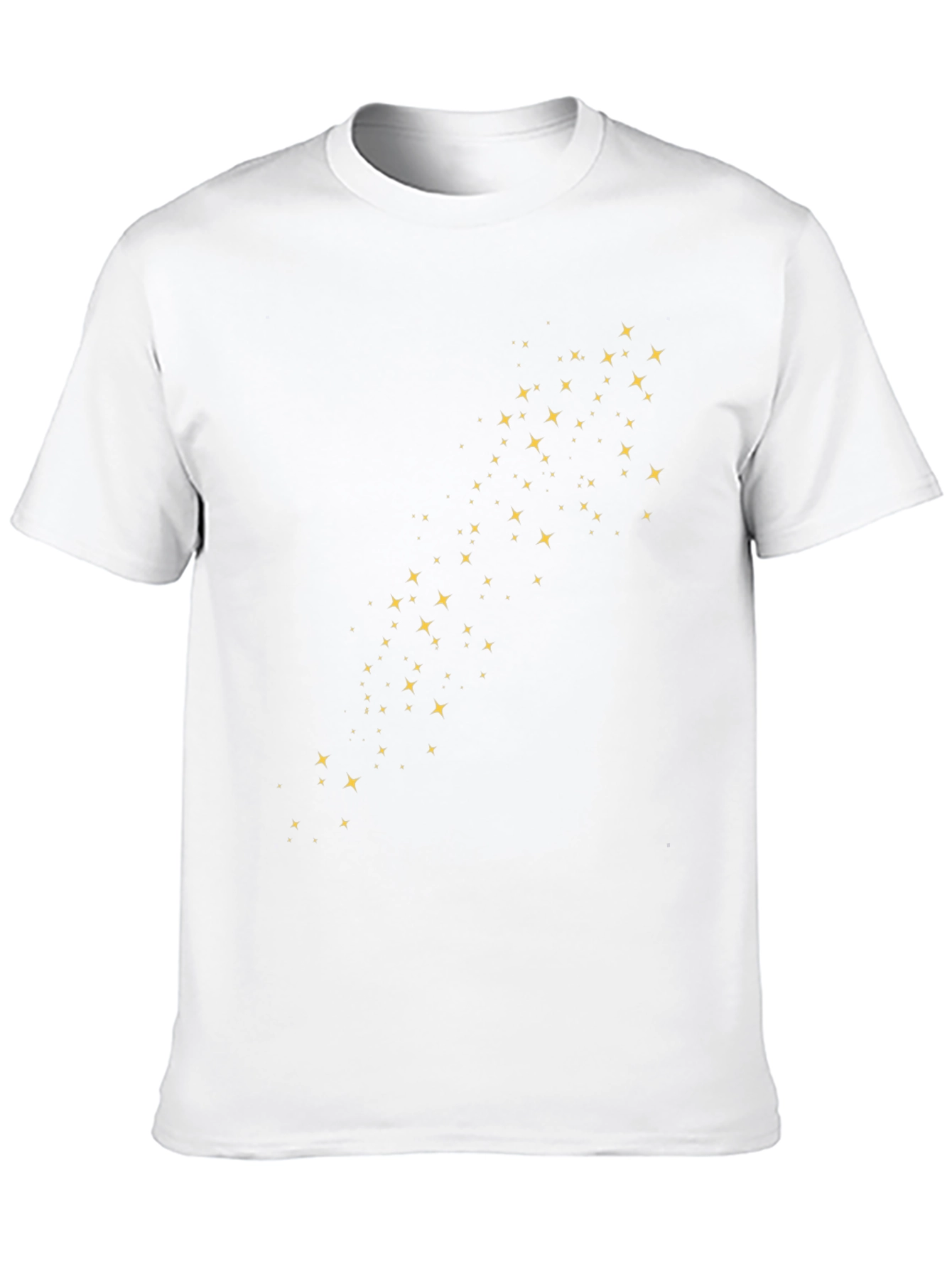 Stylish Black Tee with Golden Star Graphic