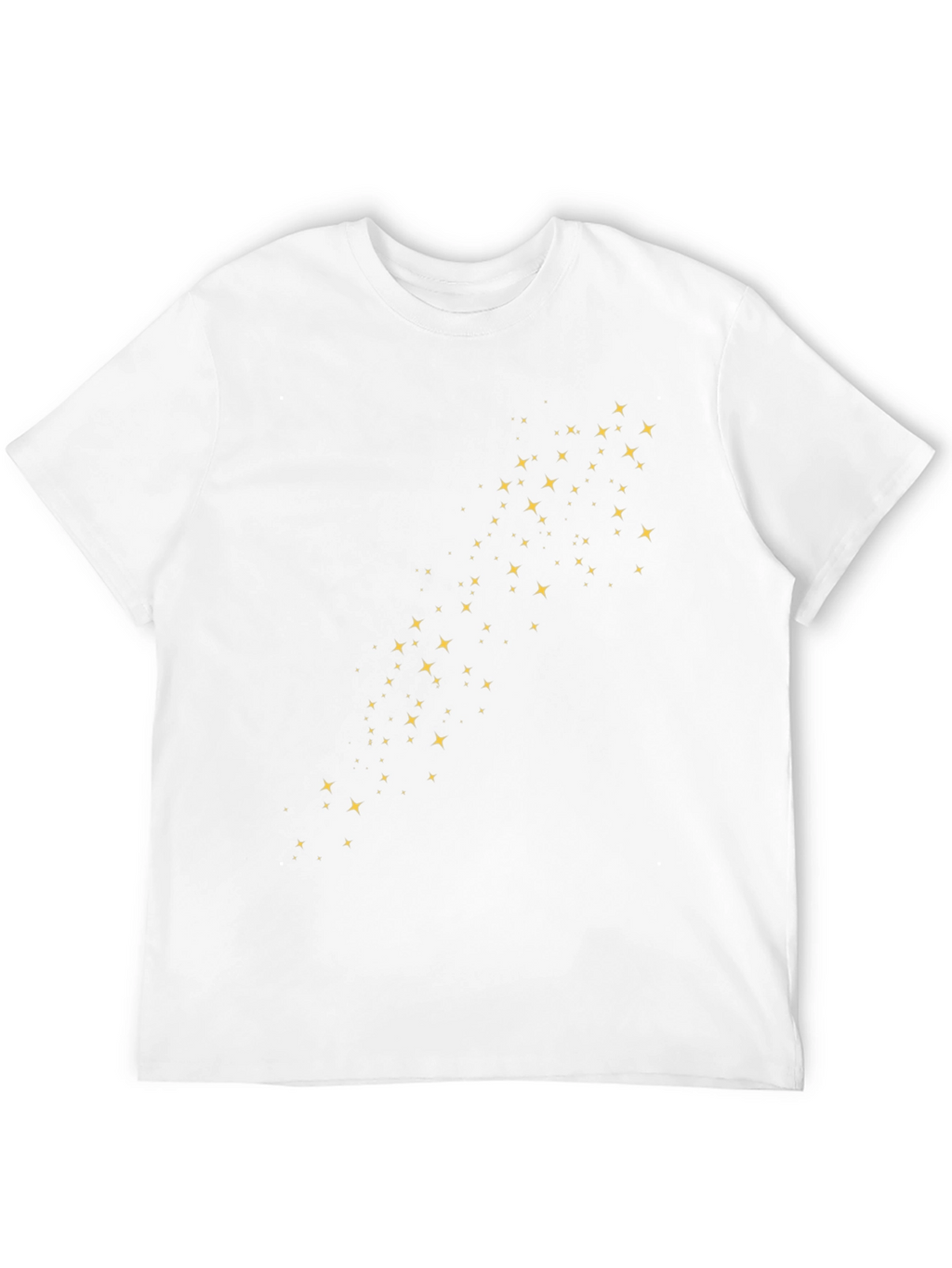 Stylish Black Tee with Golden Star Graphic