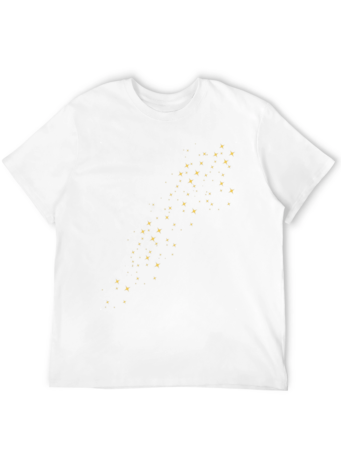 Stylish Black Tee with Golden Star Graphic