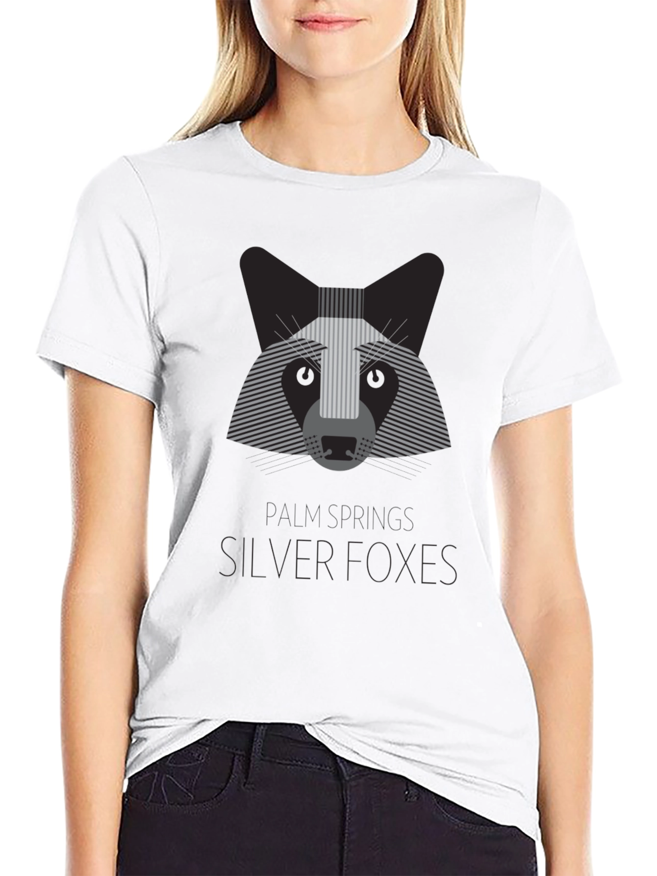 Silver Foxes Graphic T-Shirt - Modern Animal Design