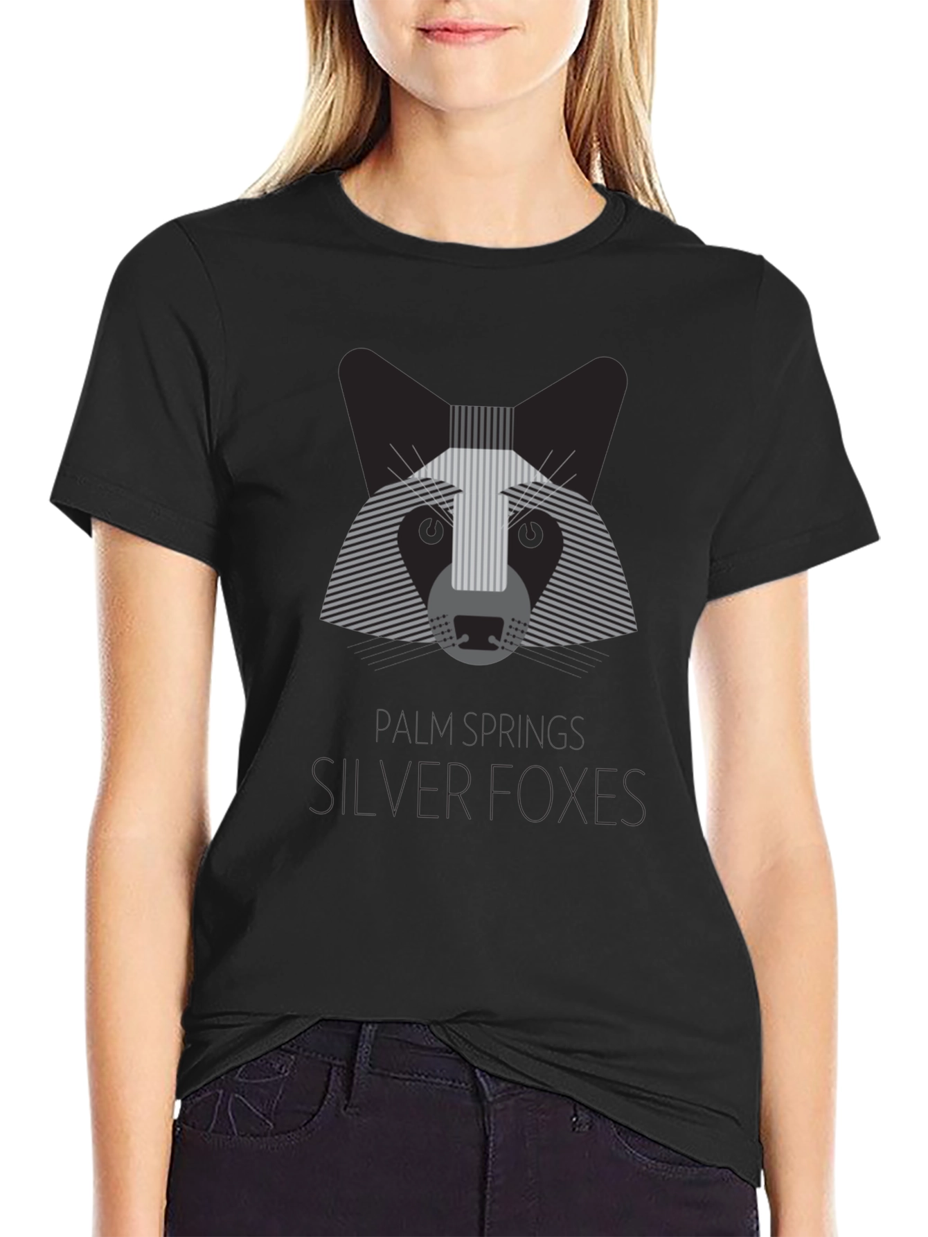 Silver Foxes Graphic T-Shirt - Modern Animal Design