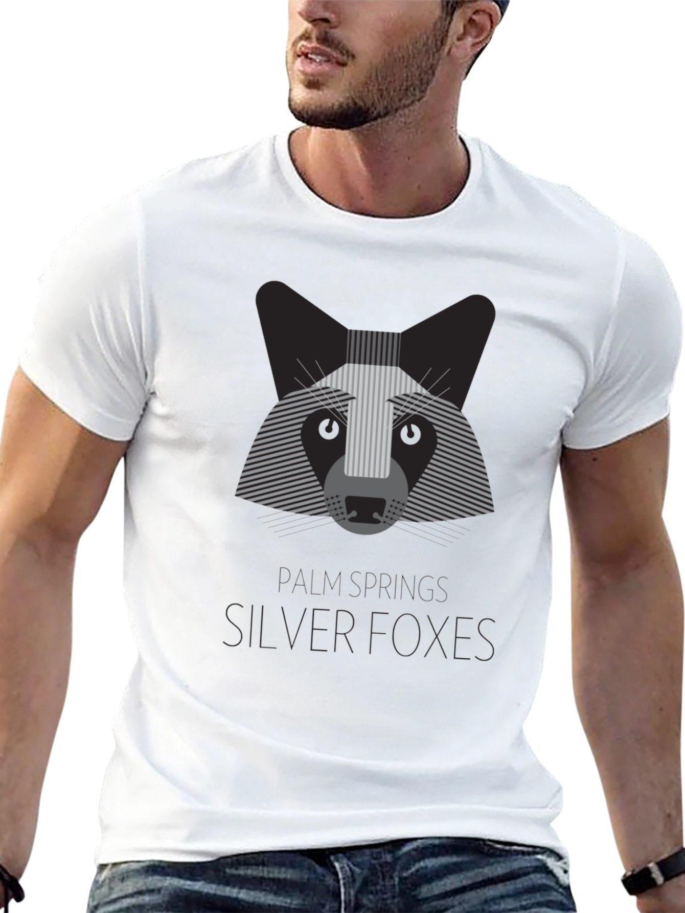 Silver Foxes Graphic T-Shirt - Modern Animal Design