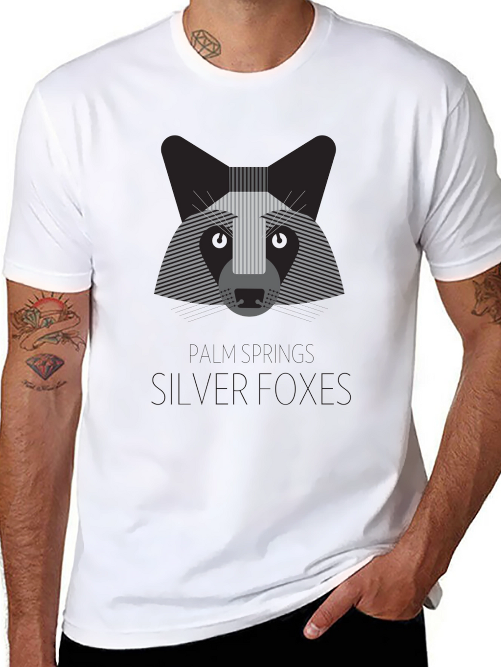 Silver Foxes Graphic T-Shirt - Modern Animal Design