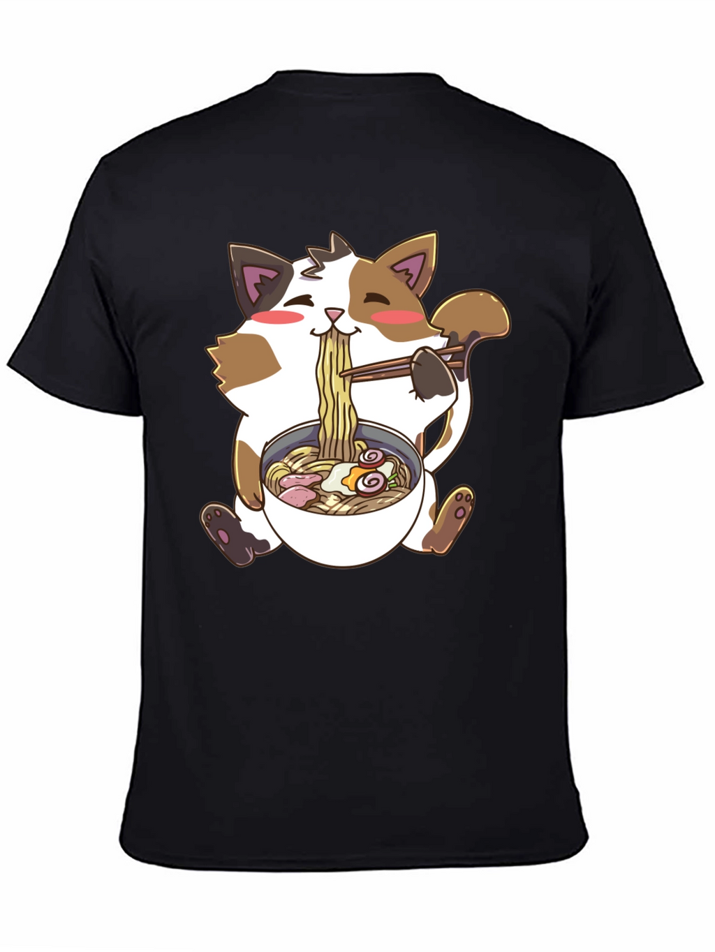 Kawaii Cat Ramen T-Shirt - Cute Anime Style
