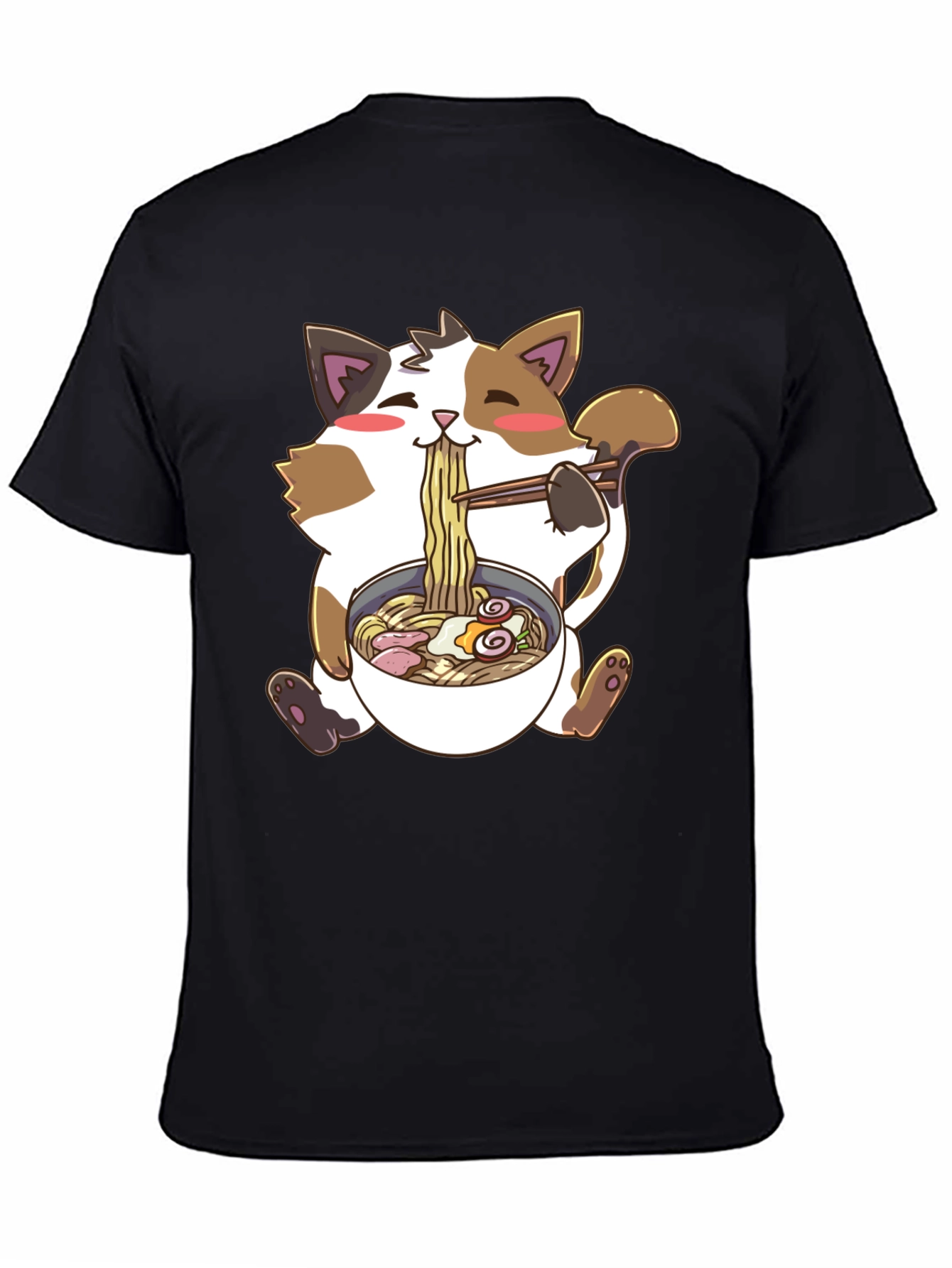 Kawaii Cat Ramen T-Shirt - Cute Anime Style