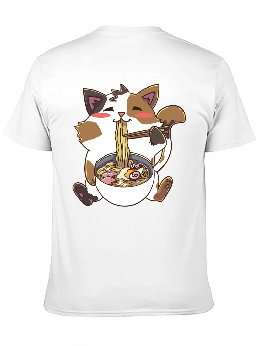 Kawaii Cat Ramen T-Shirt - Cute Anime Style