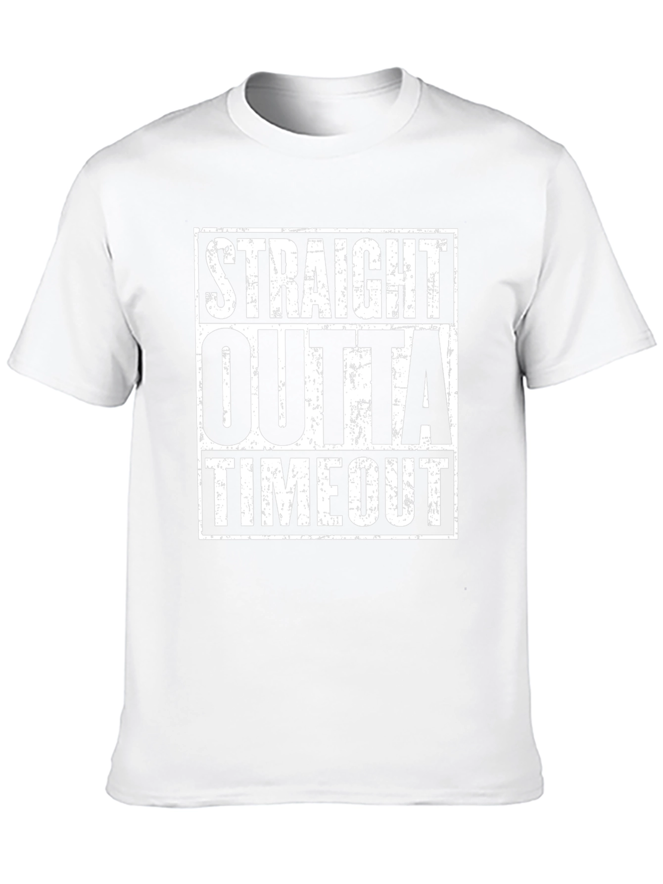 Straight Outta Timeout Black Graphic T-Shirt