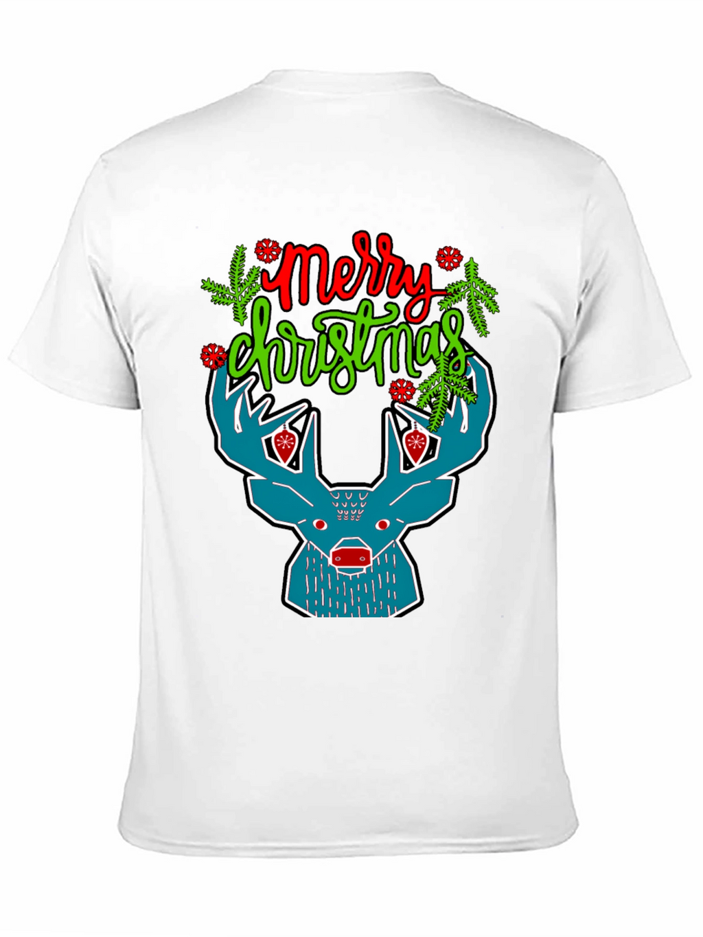 Merry Christmas Reindeer Graphic T-Shirt