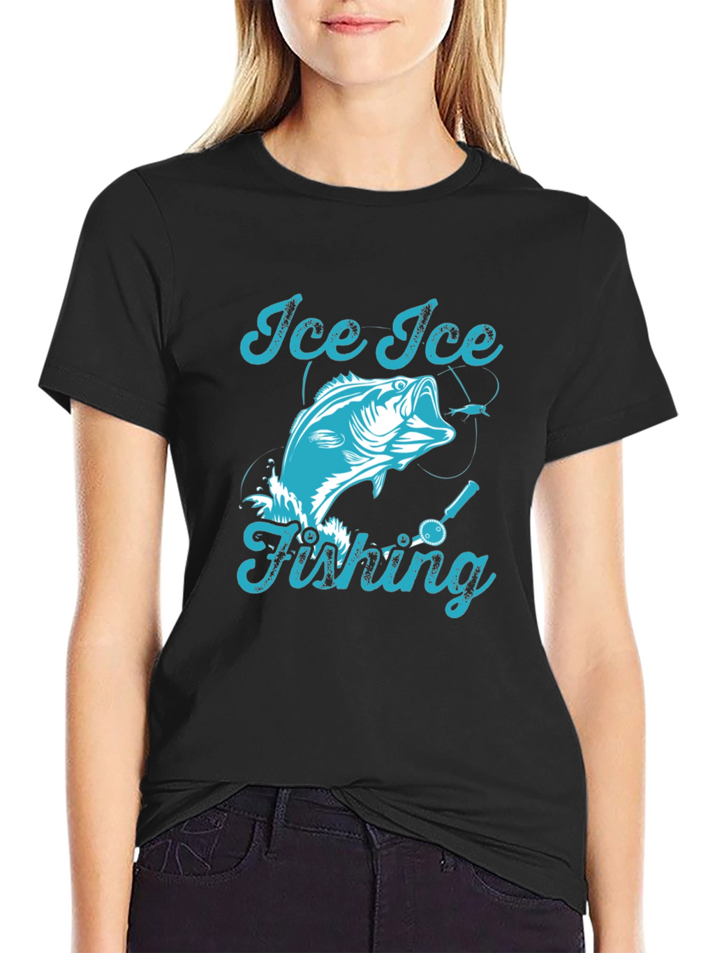Ice Ice Fishing Graphic T-Shirt