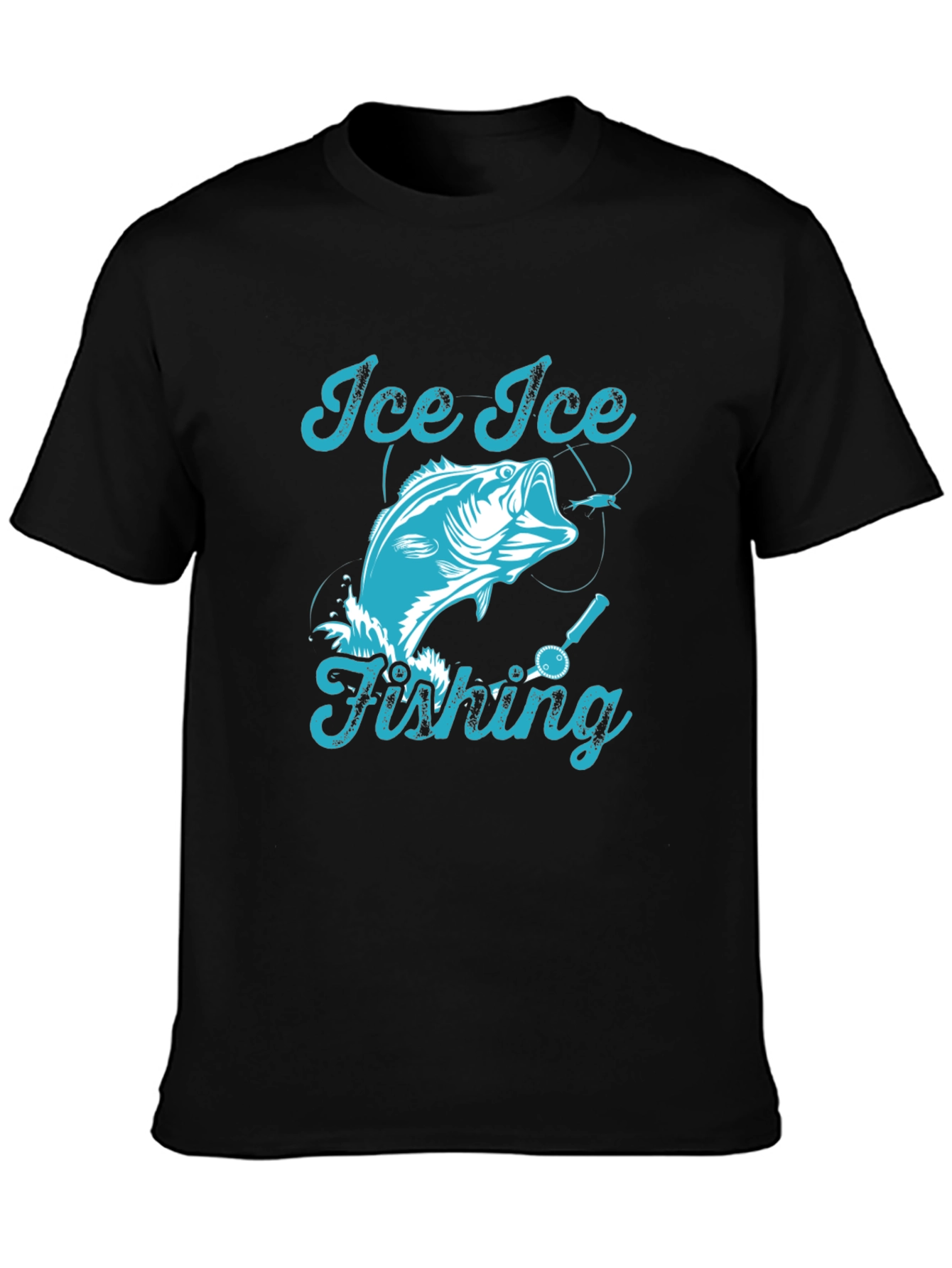 Ice Ice Fishing Graphic T-Shirt