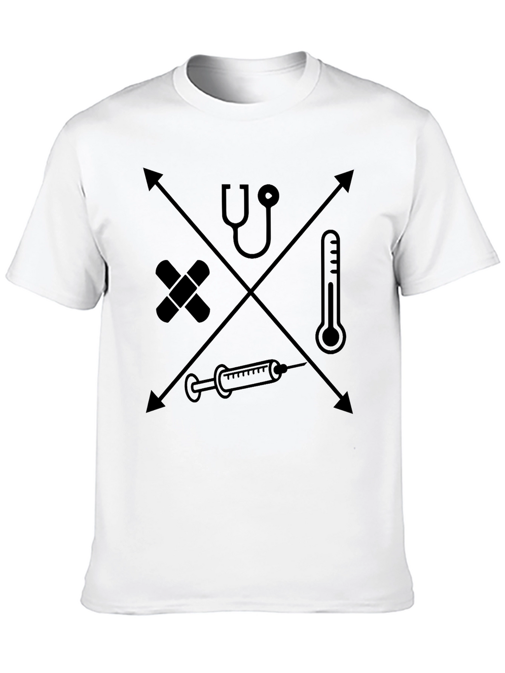 Medical Icon Graphic Tee - Black