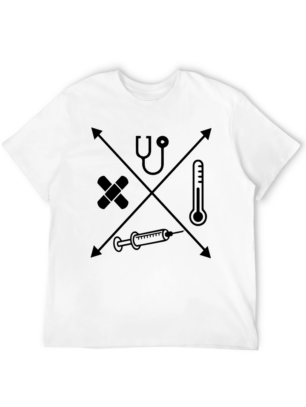 Medical Icon Graphic Tee - Black
