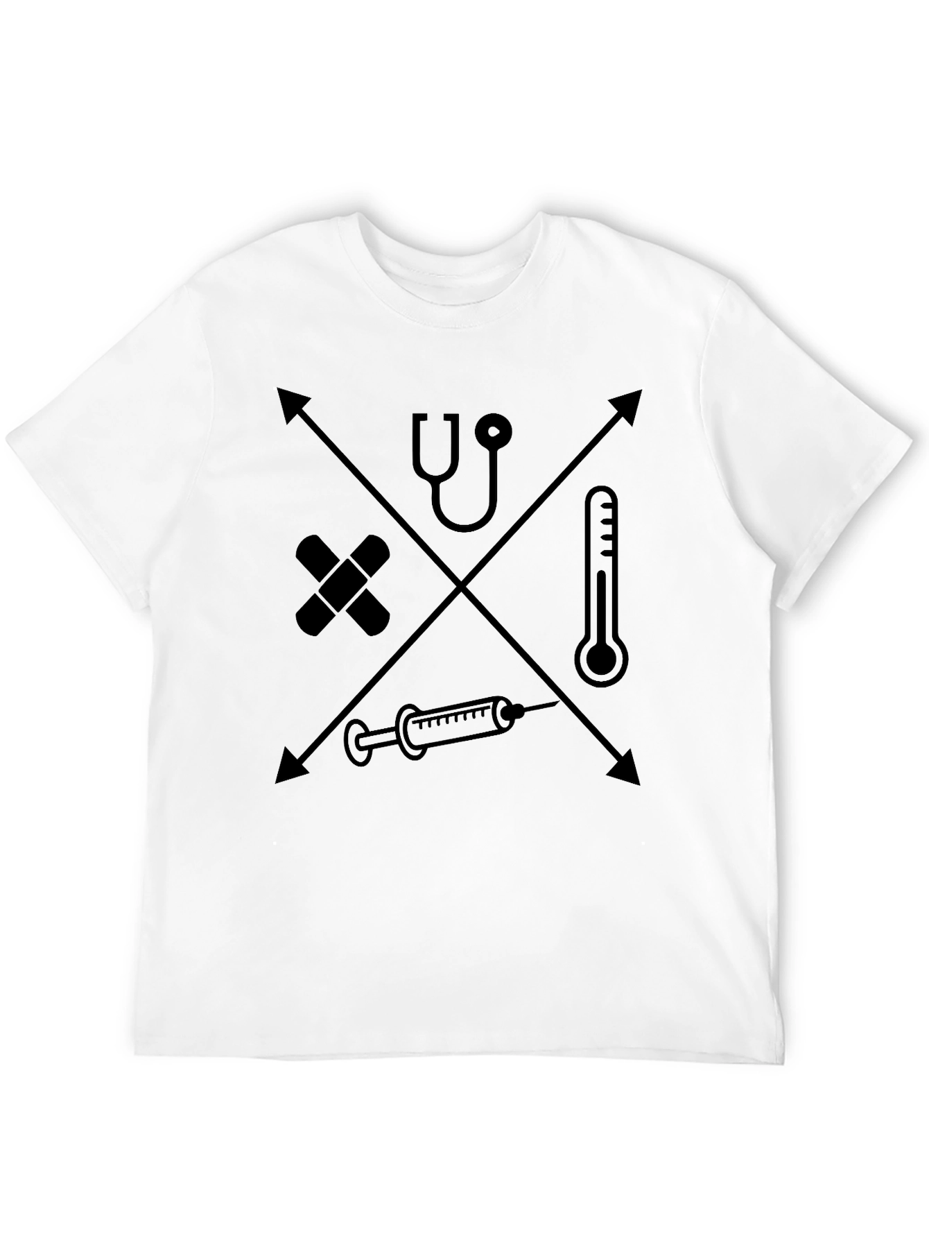 Medical Icon Graphic Tee - Black