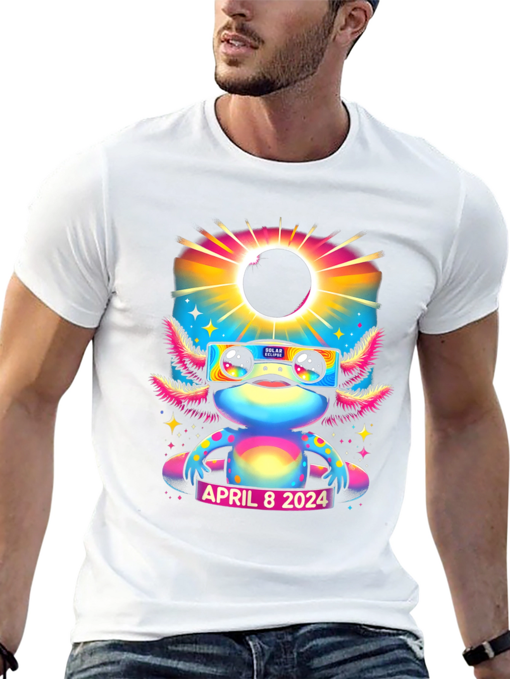 Axolotl Solar Eclipse April 8 2024 T-Shirt