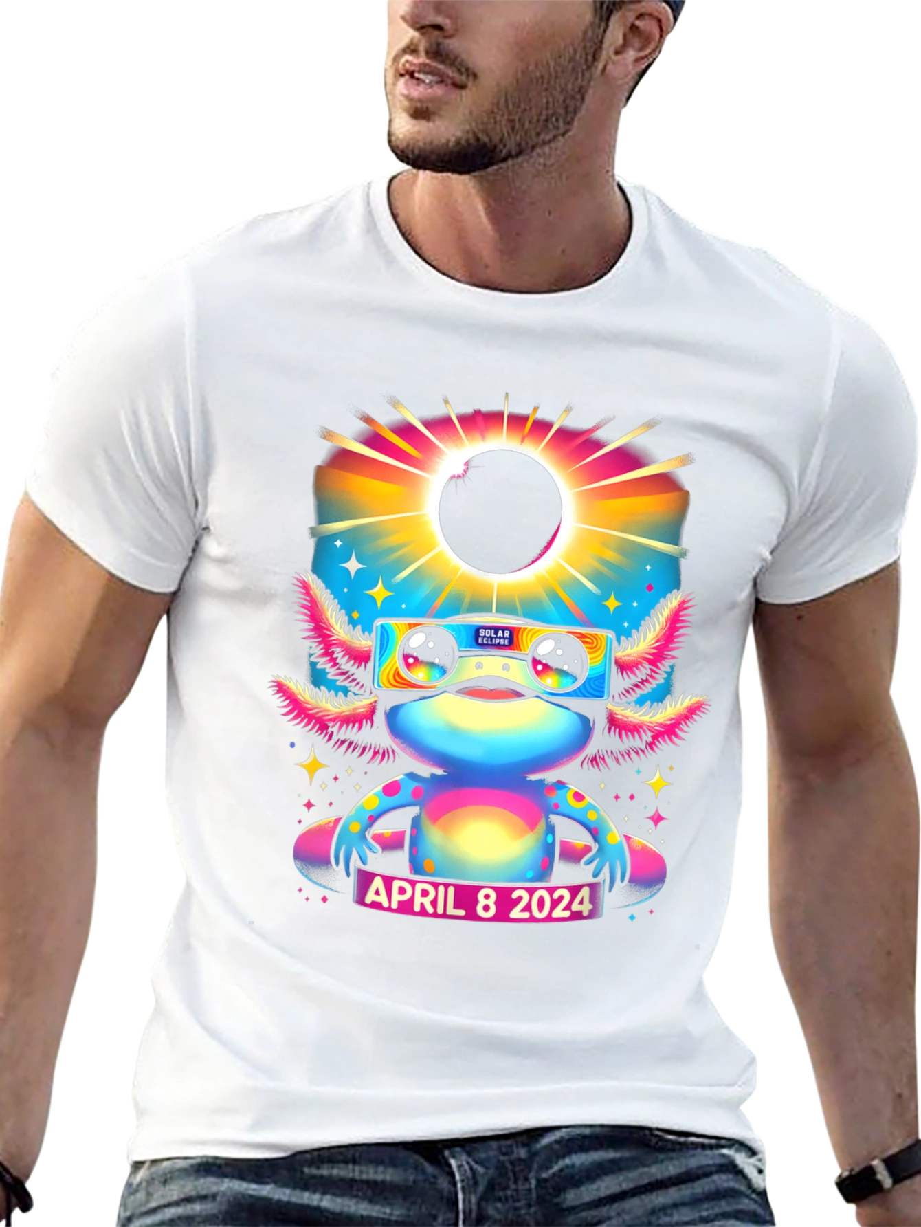 Axolotl Solar Eclipse April 8 2024 T-Shirt
