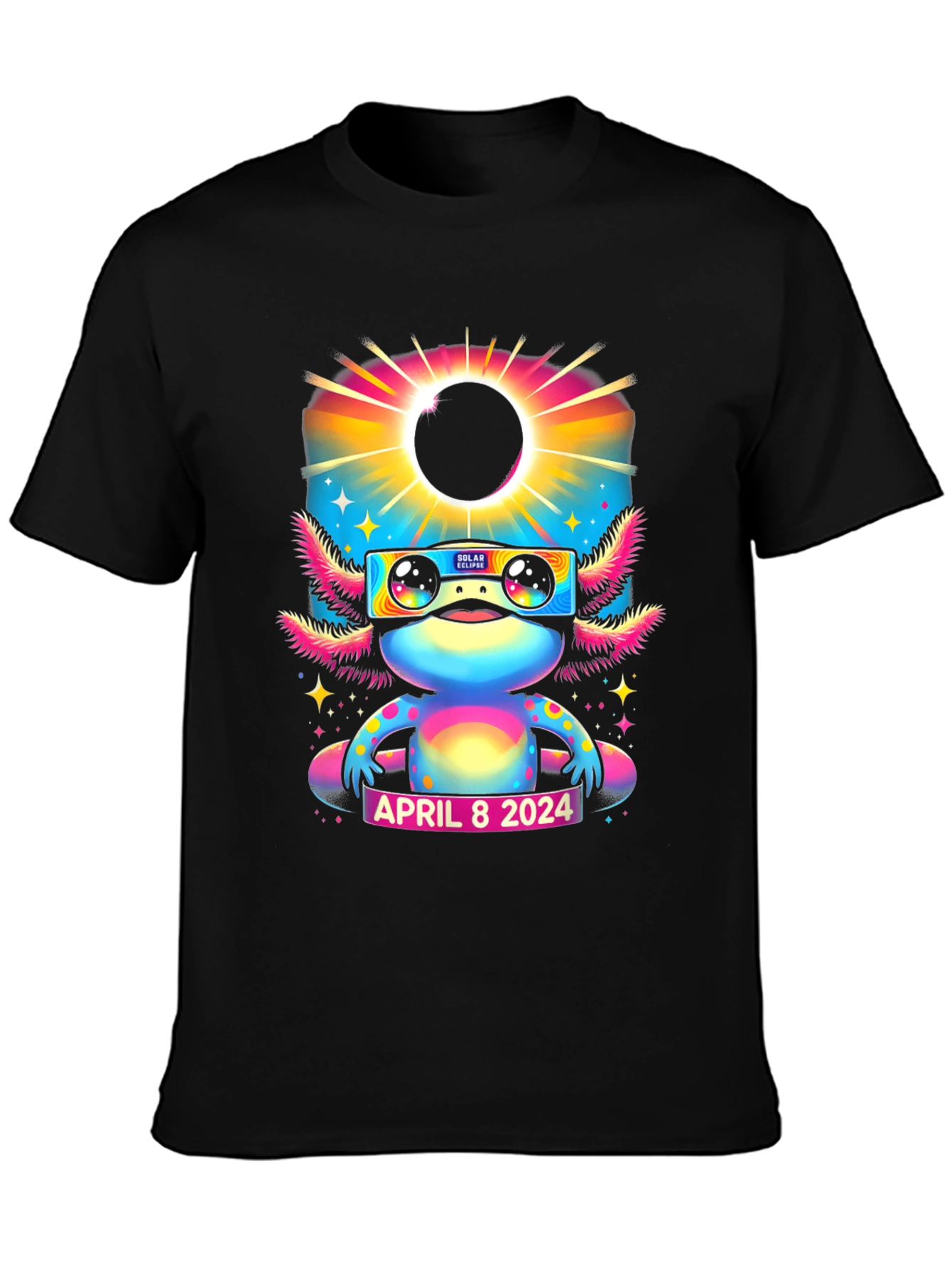 Axolotl Solar Eclipse April 8 2024 T-Shirt