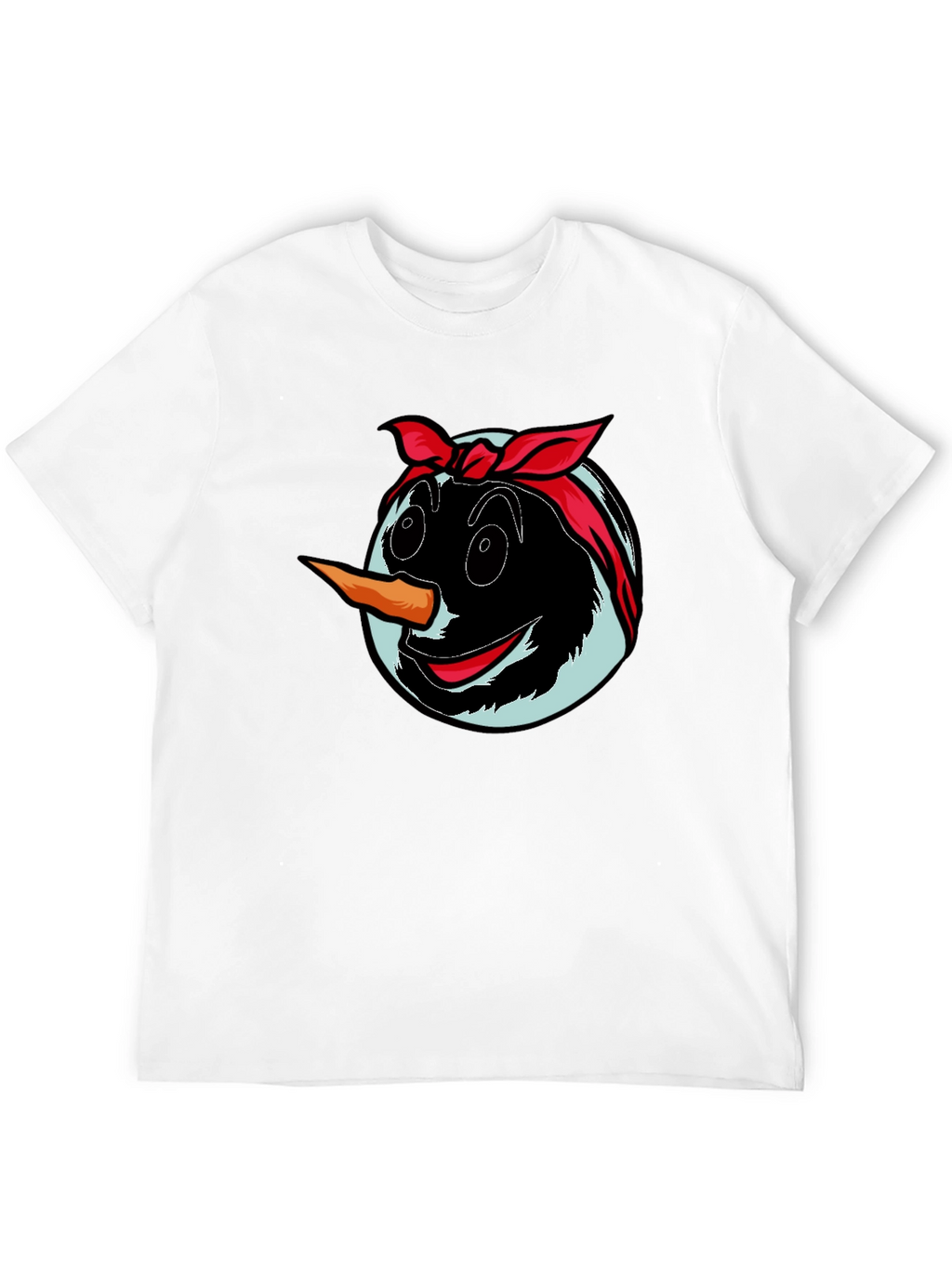 Snowman Face Graphic T-Shirt