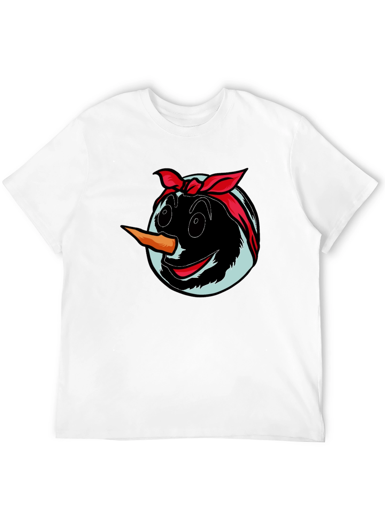 Snowman Face Graphic T-Shirt