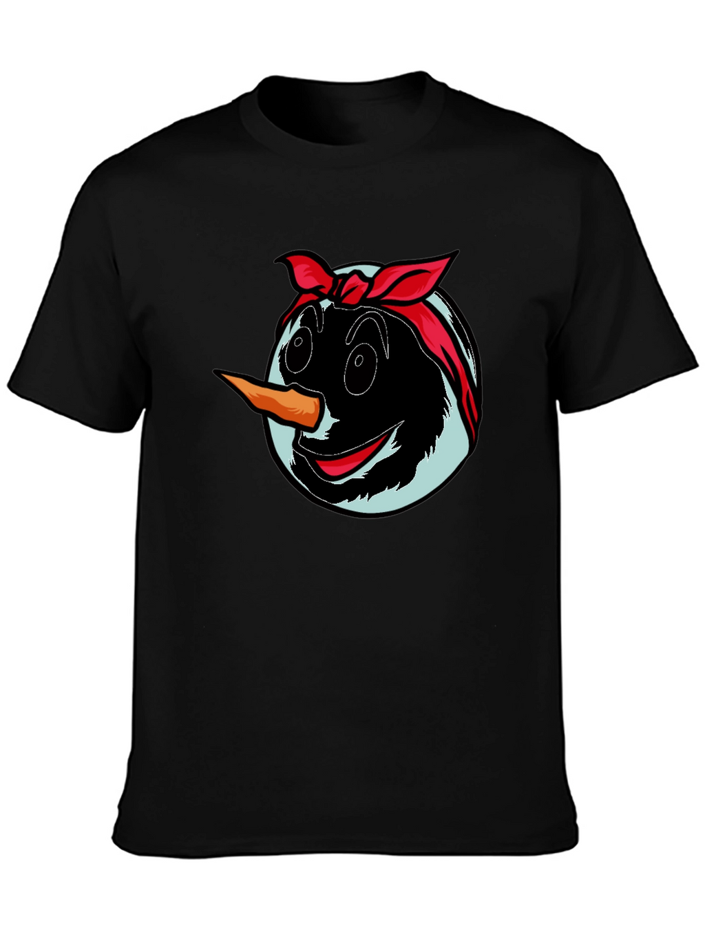 Snowman Face Graphic T-Shirt