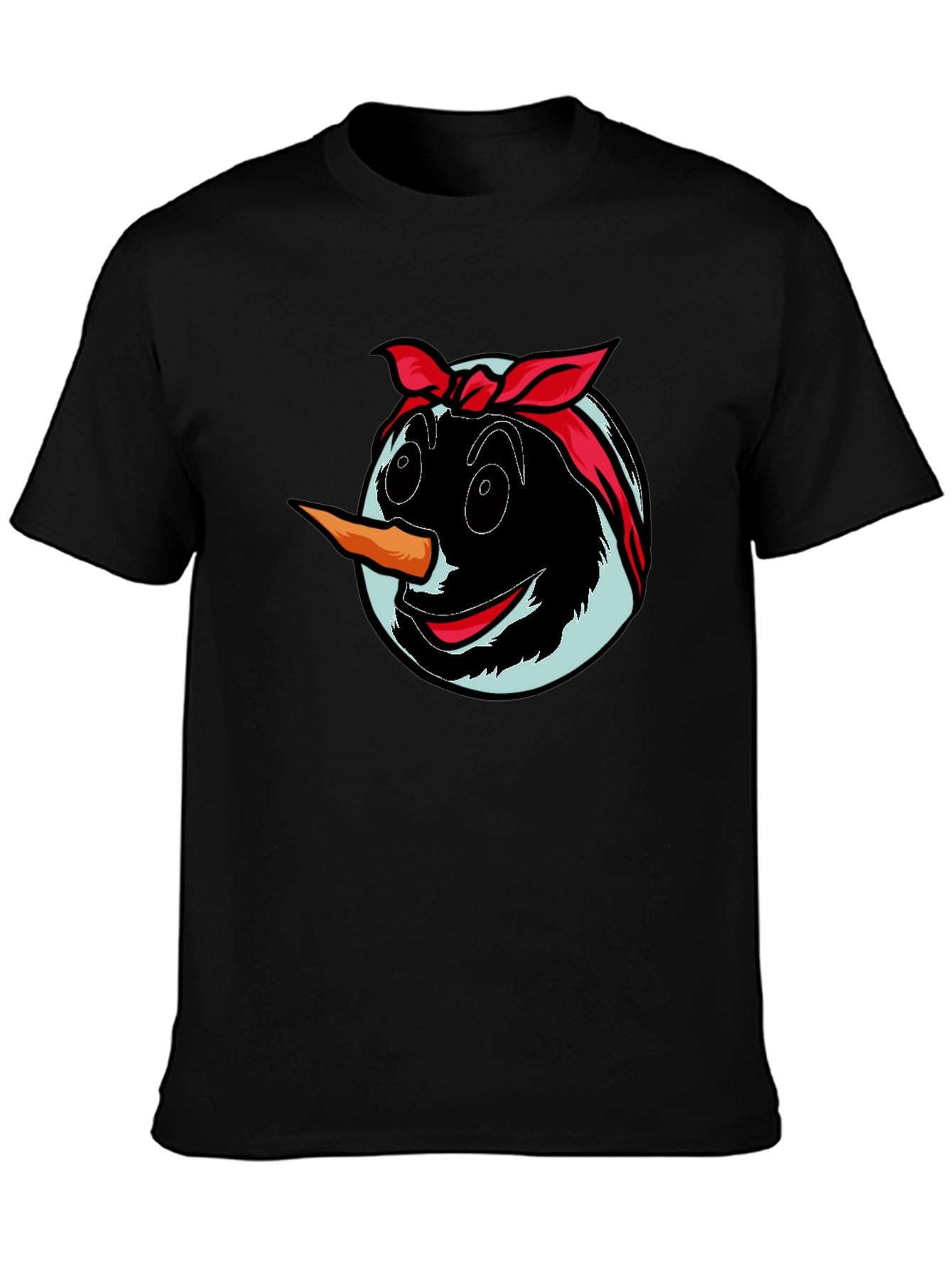 Snowman Face Graphic T-Shirt