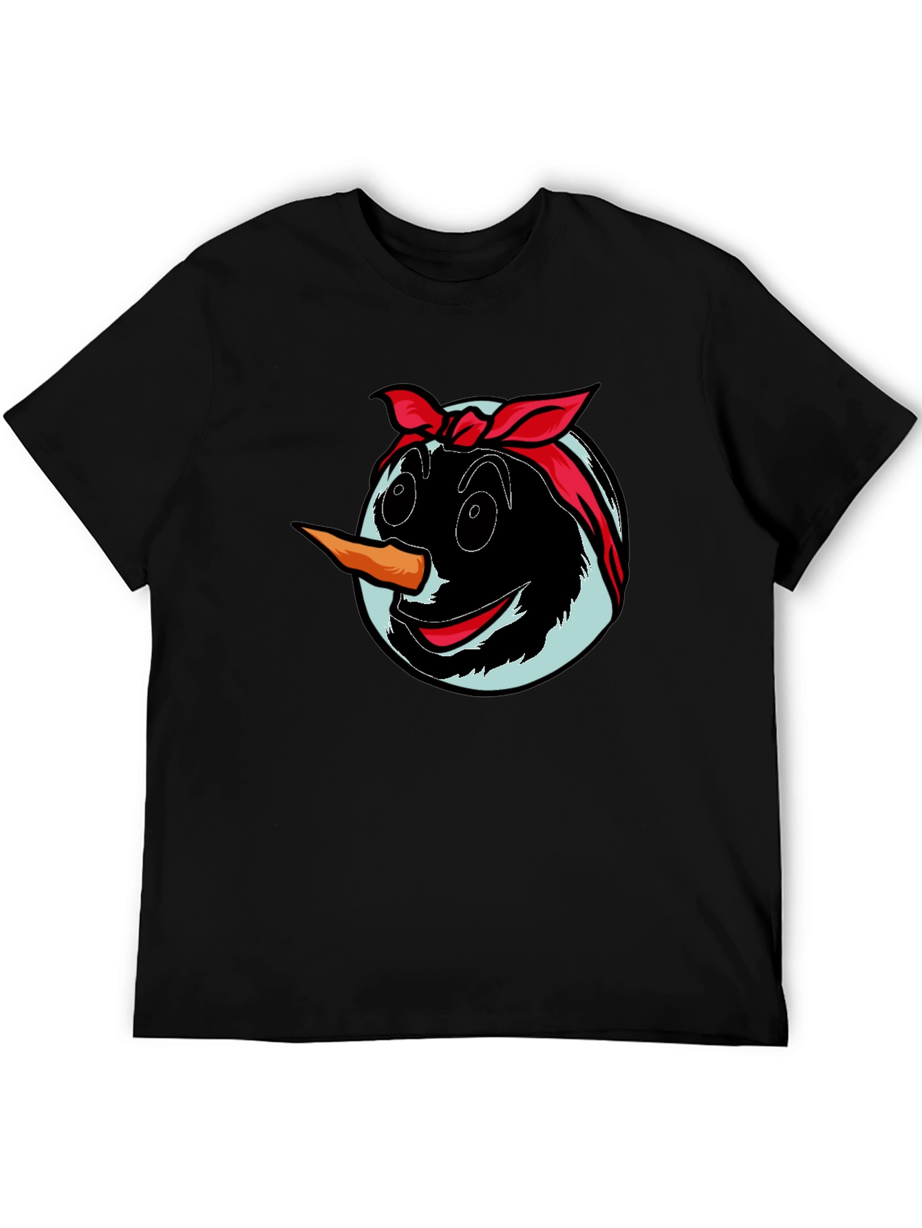 Snowman Face Graphic T-Shirt
