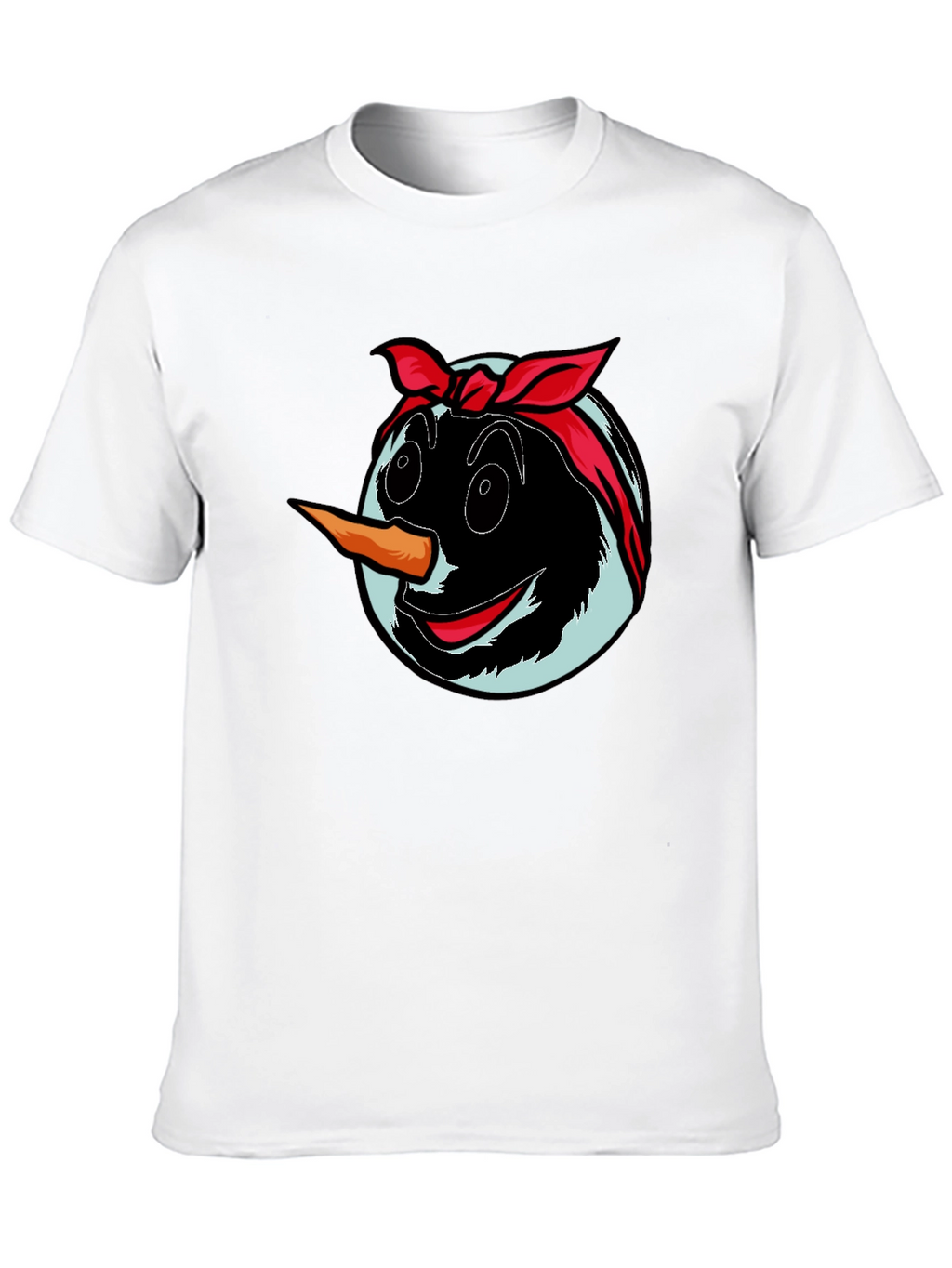 Snowman Face Graphic T-Shirt