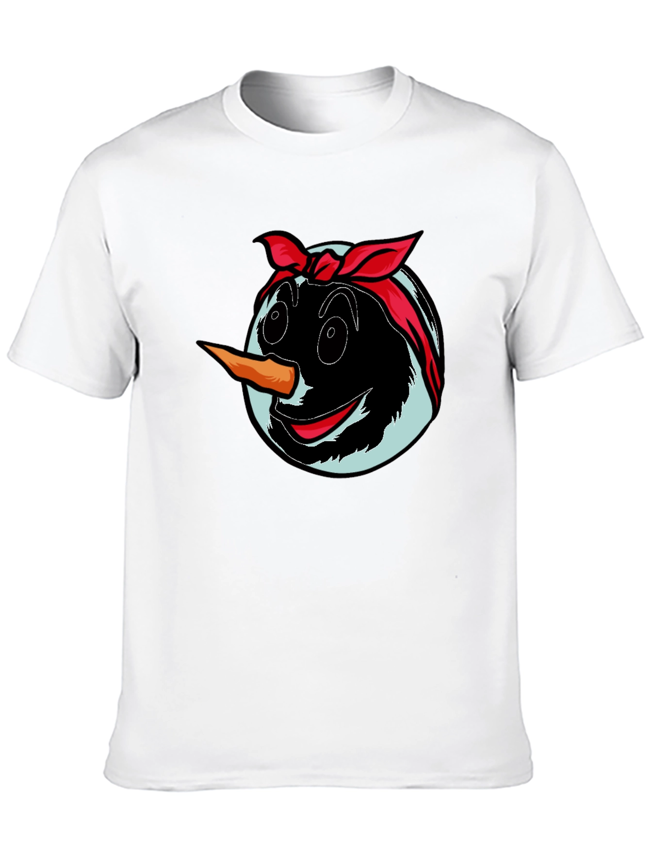 Snowman Face Graphic T-Shirt