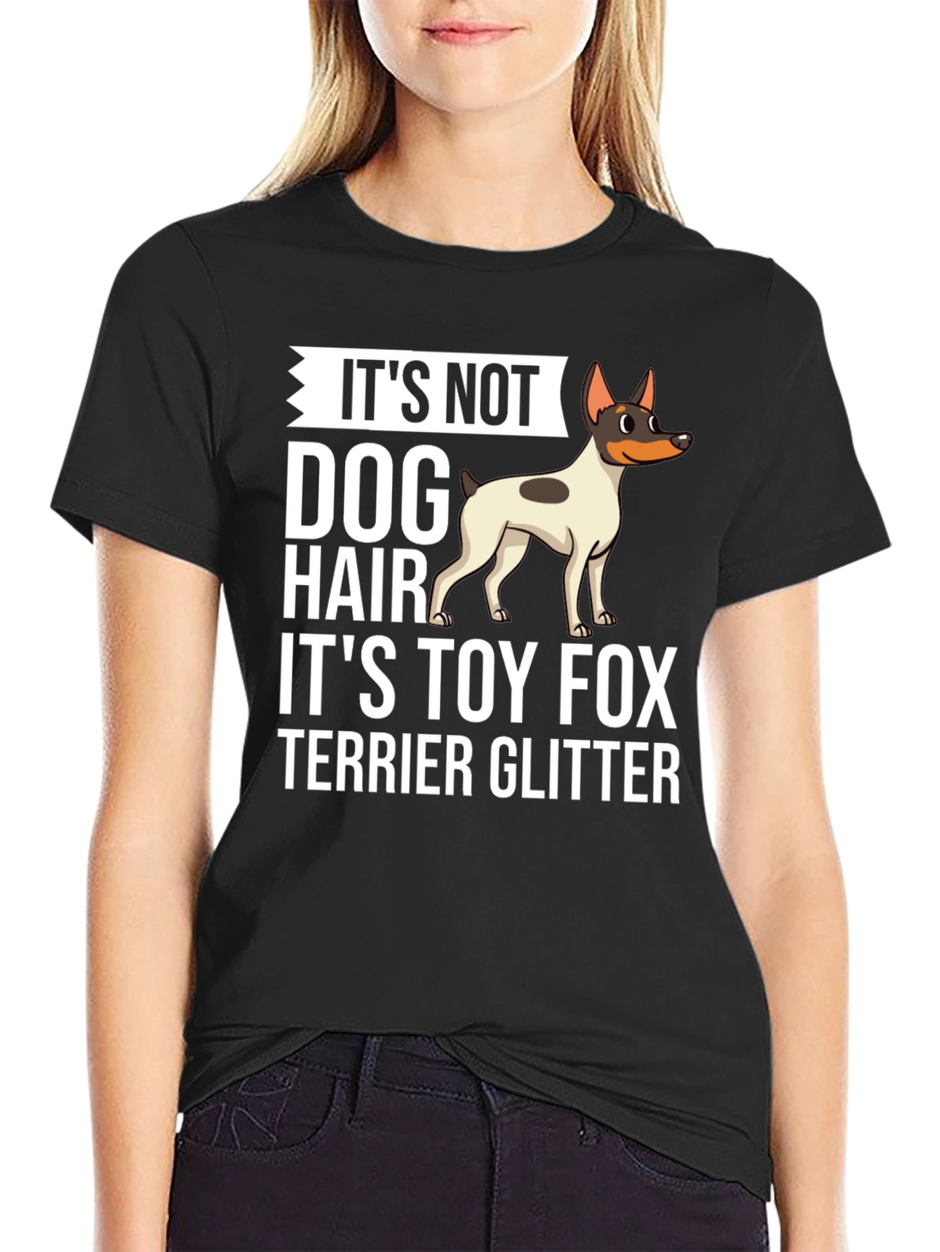 Toy Fox Terrier Glitter T-Shirt - Dog Lover Tee